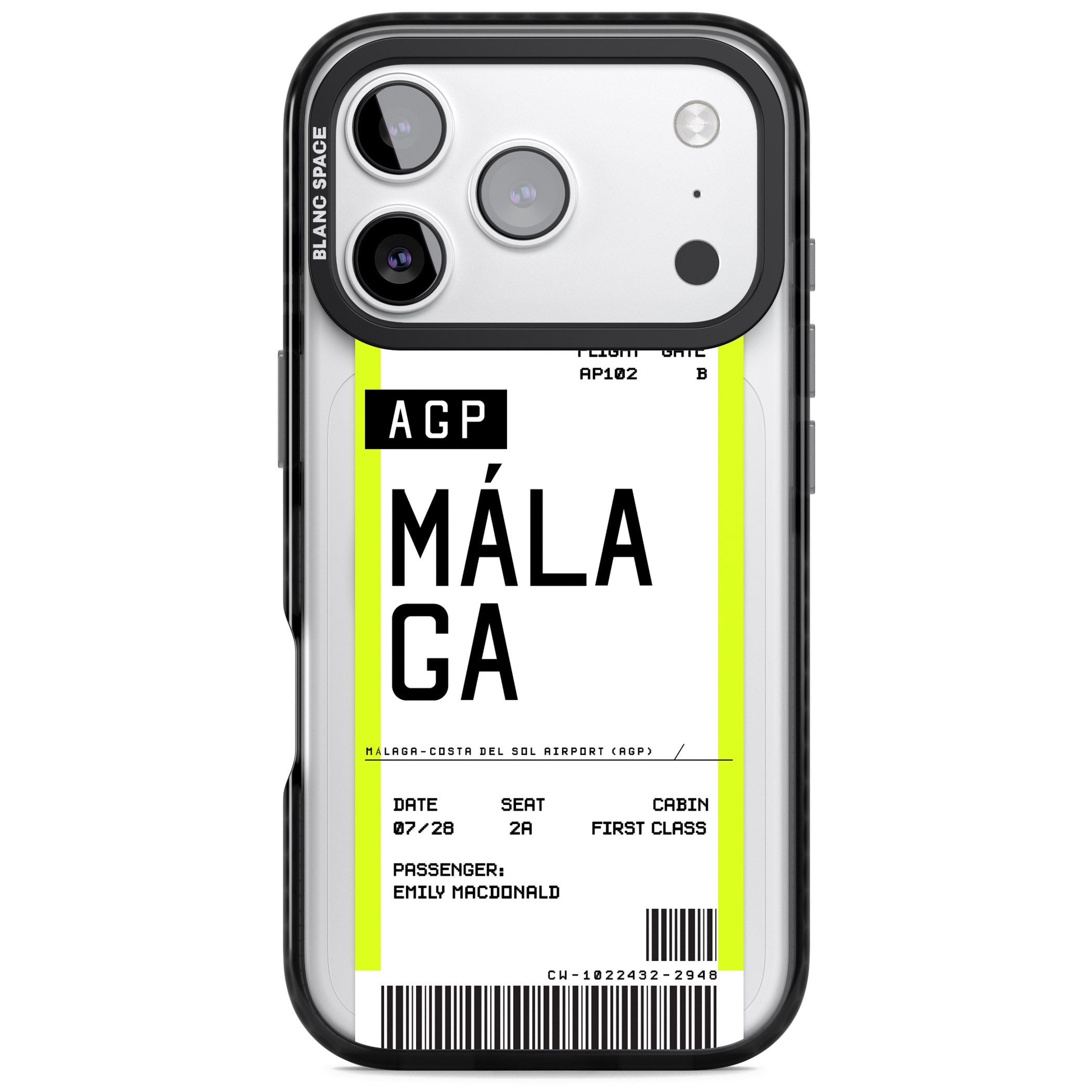Personalised Málaga Boarding Pass