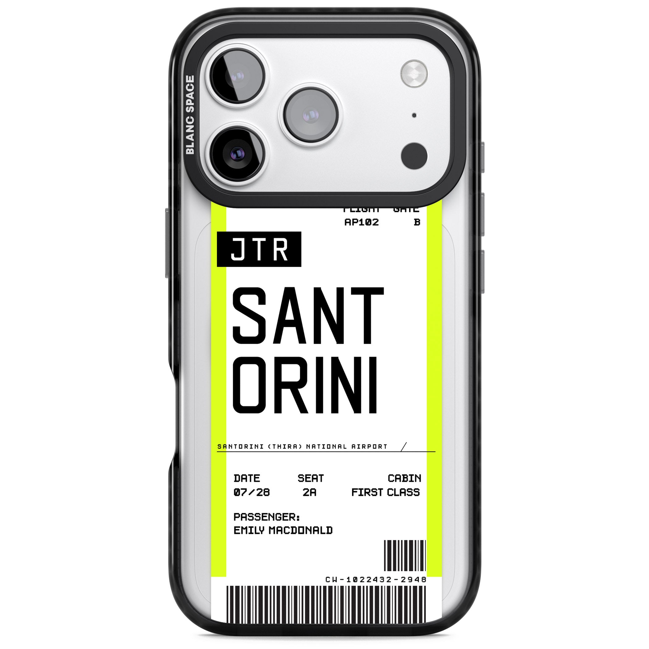 Personalised Santorini Boarding Pass
