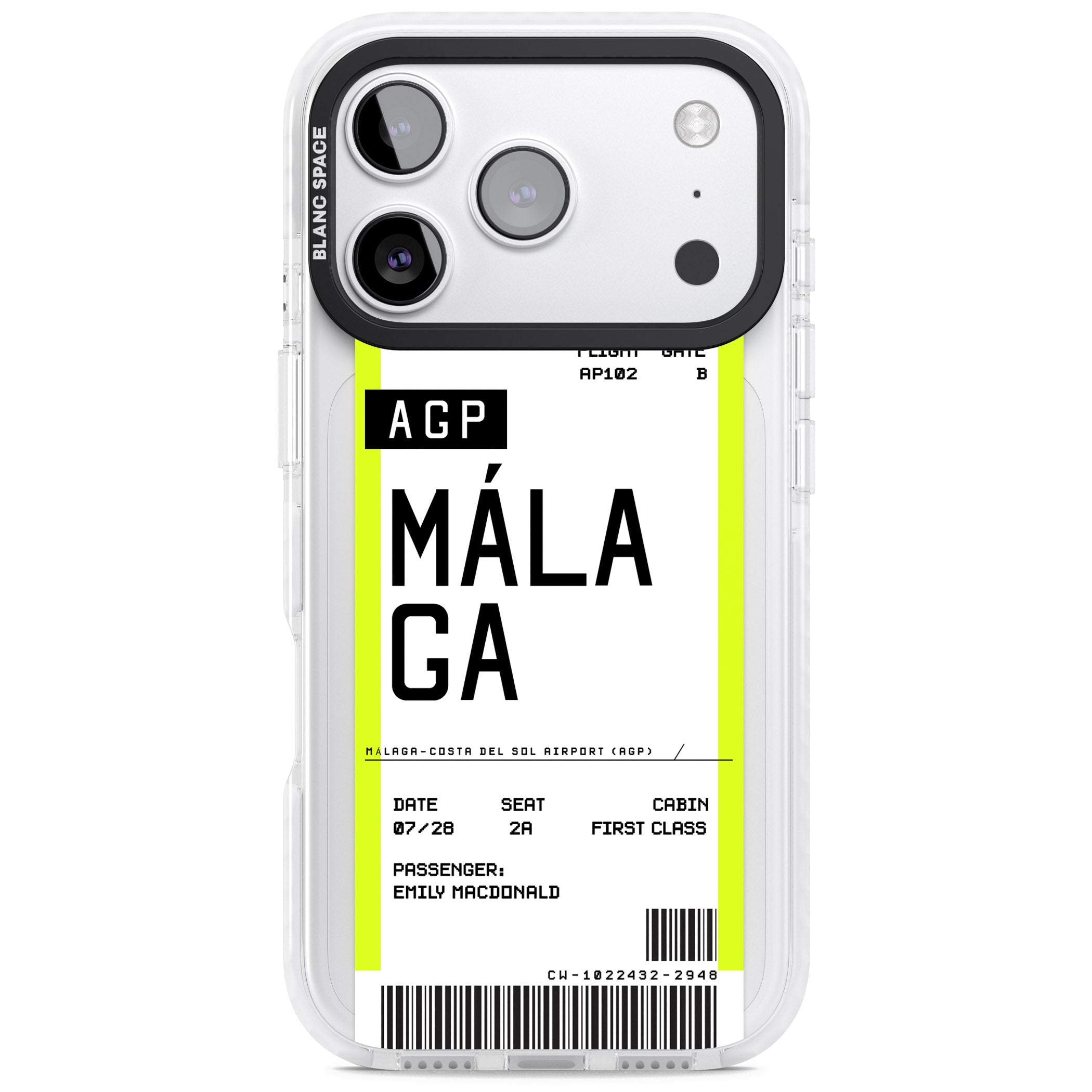 Personalised Málaga Boarding Pass