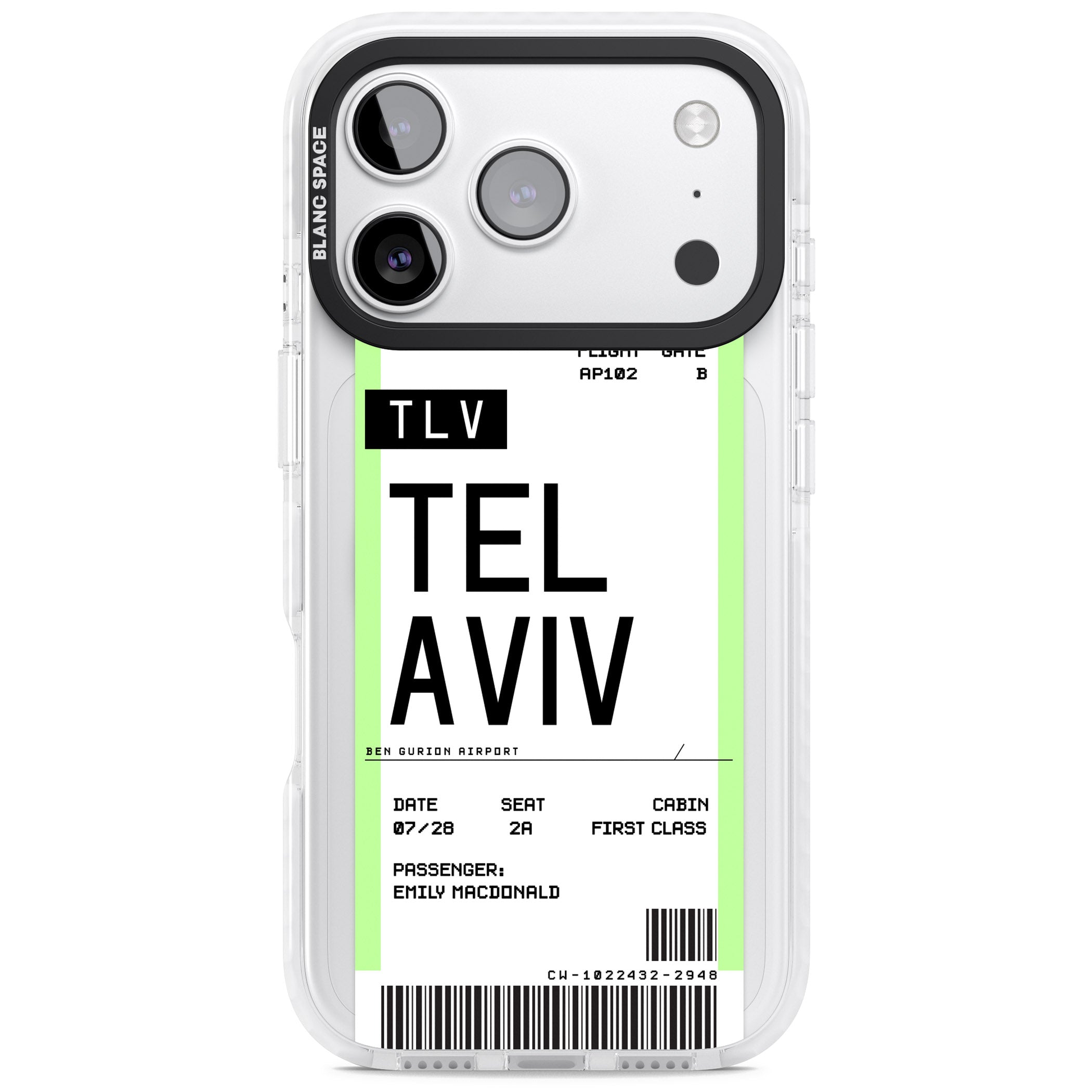 Personalised Tel Aviv Boarding Pass