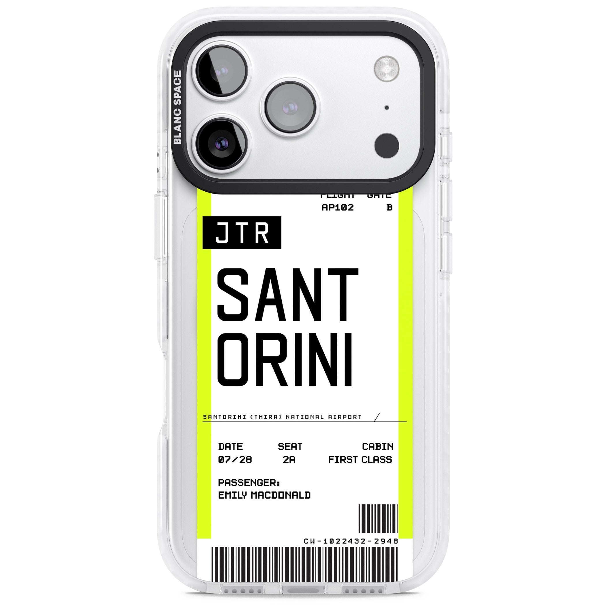Personalised Santorini Boarding Pass