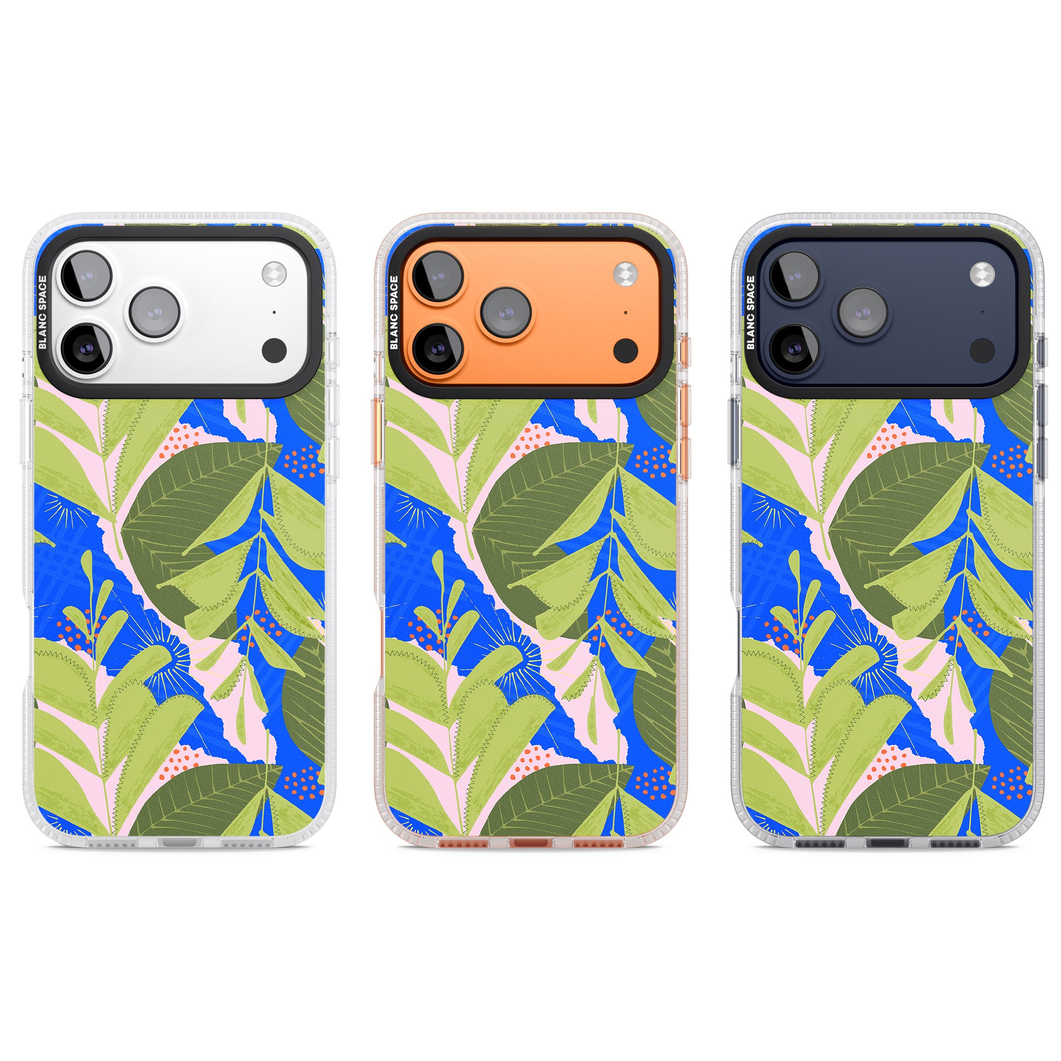 Fern Leaves Abstract Pattern iPhone 17 Pro Impact Air Clear Phone Case APT Impact Protection