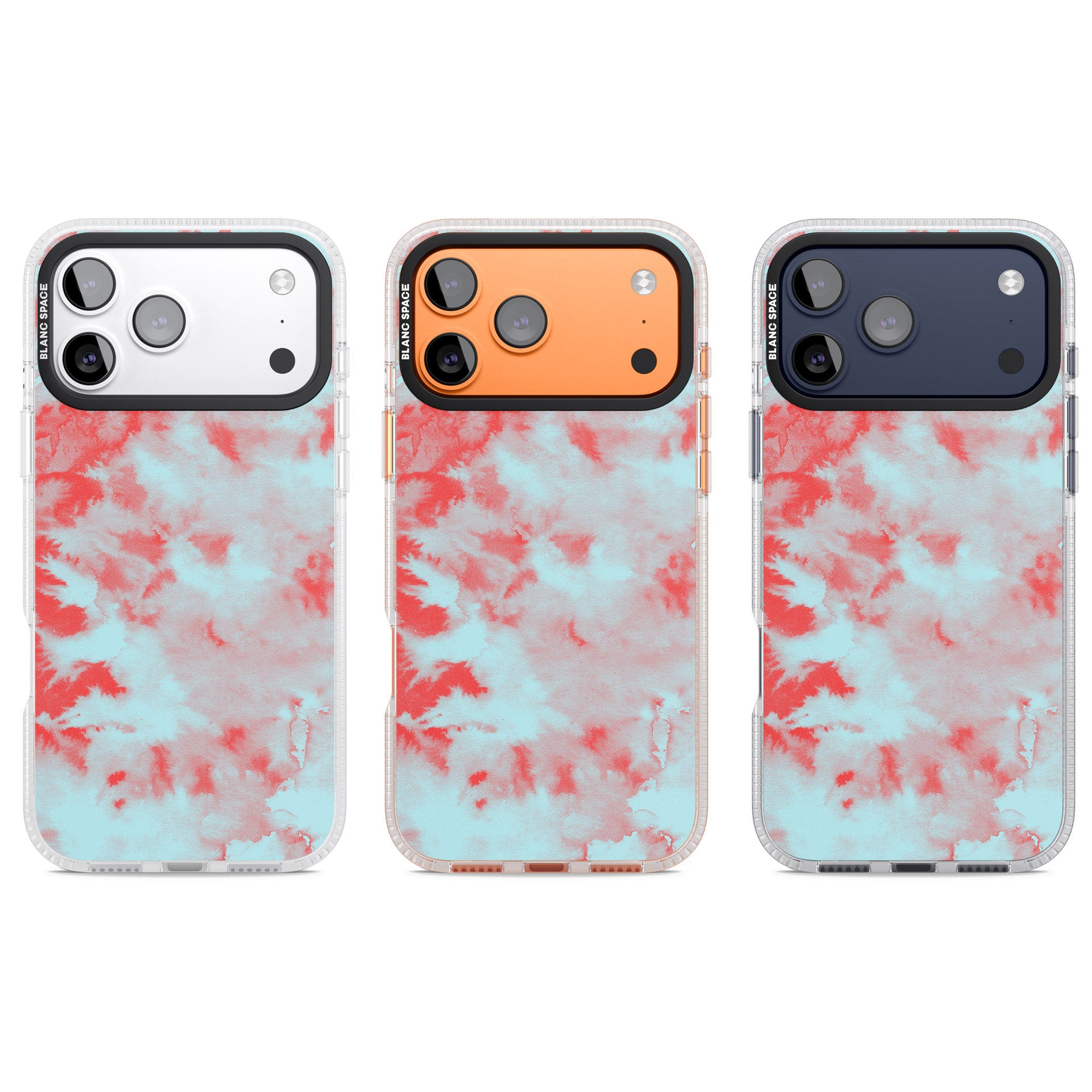 Red & Blue Acid Cloud iPhone 17 Pro Impact Air Clear Phone Case APT Impact Protection