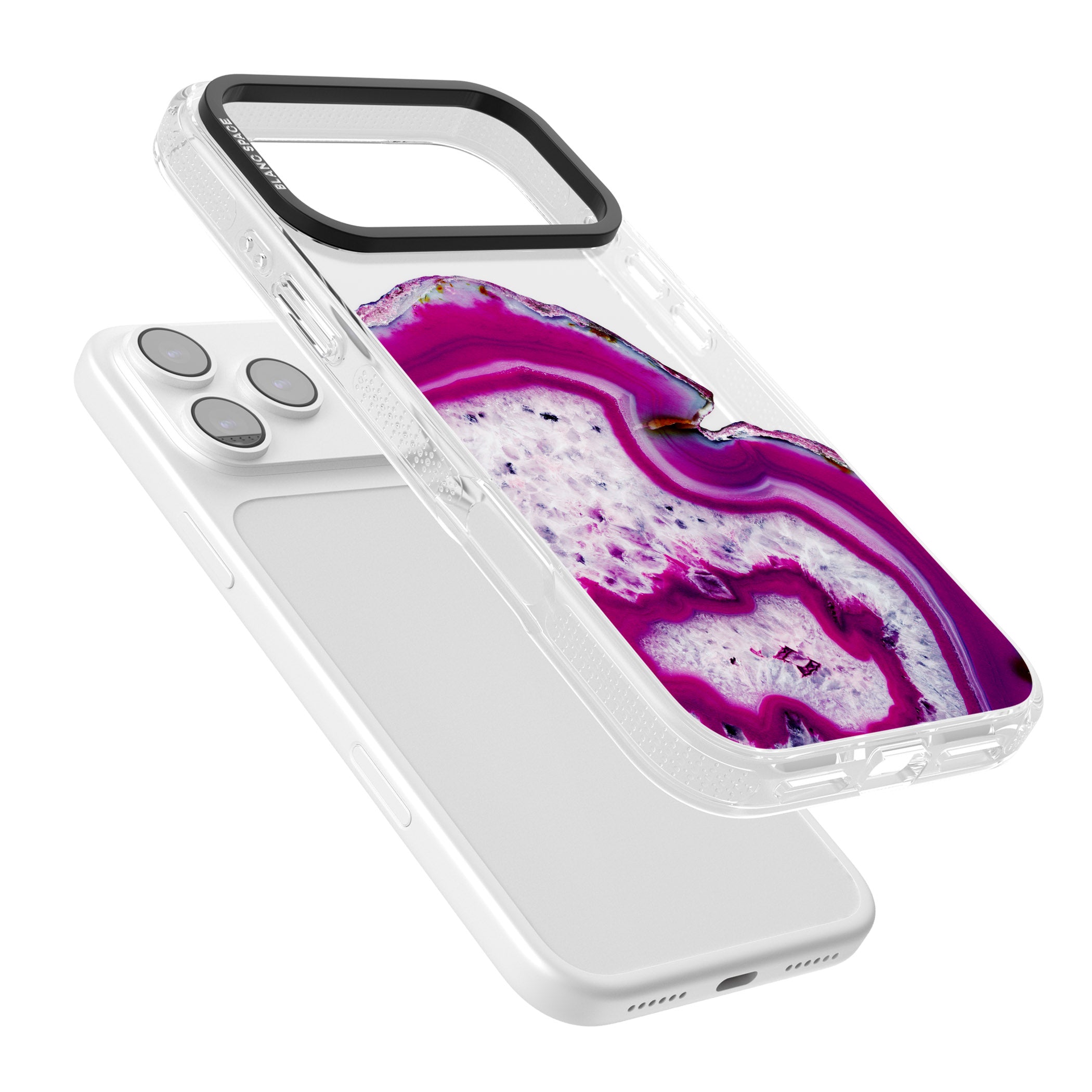 Violet Crystal Agate iPhone 17 Pro Impact Air Clear Phone Case Colours