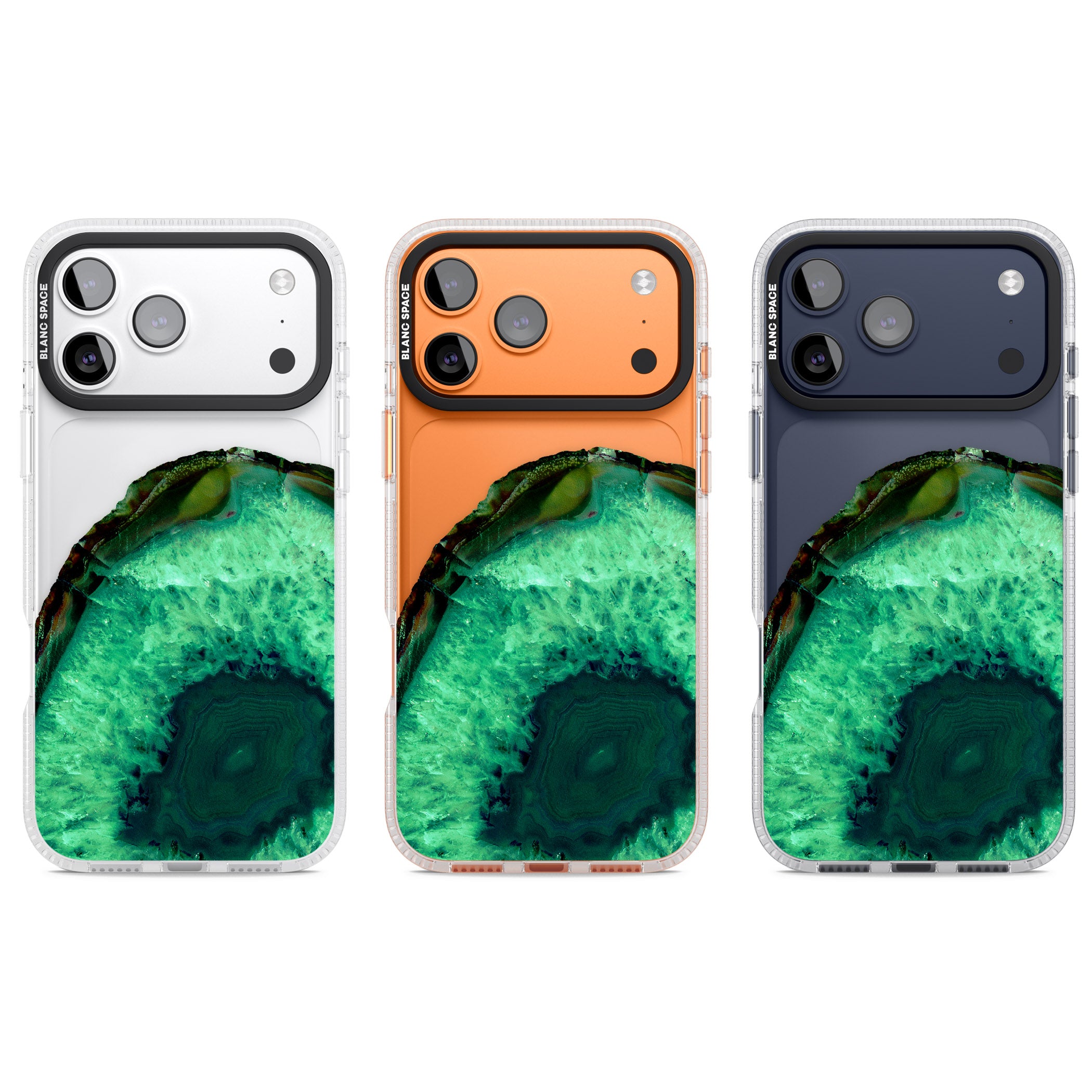 Emerald Geode iPhone 17 Pro Impact Air Clear Phone Case APT Impact Protection