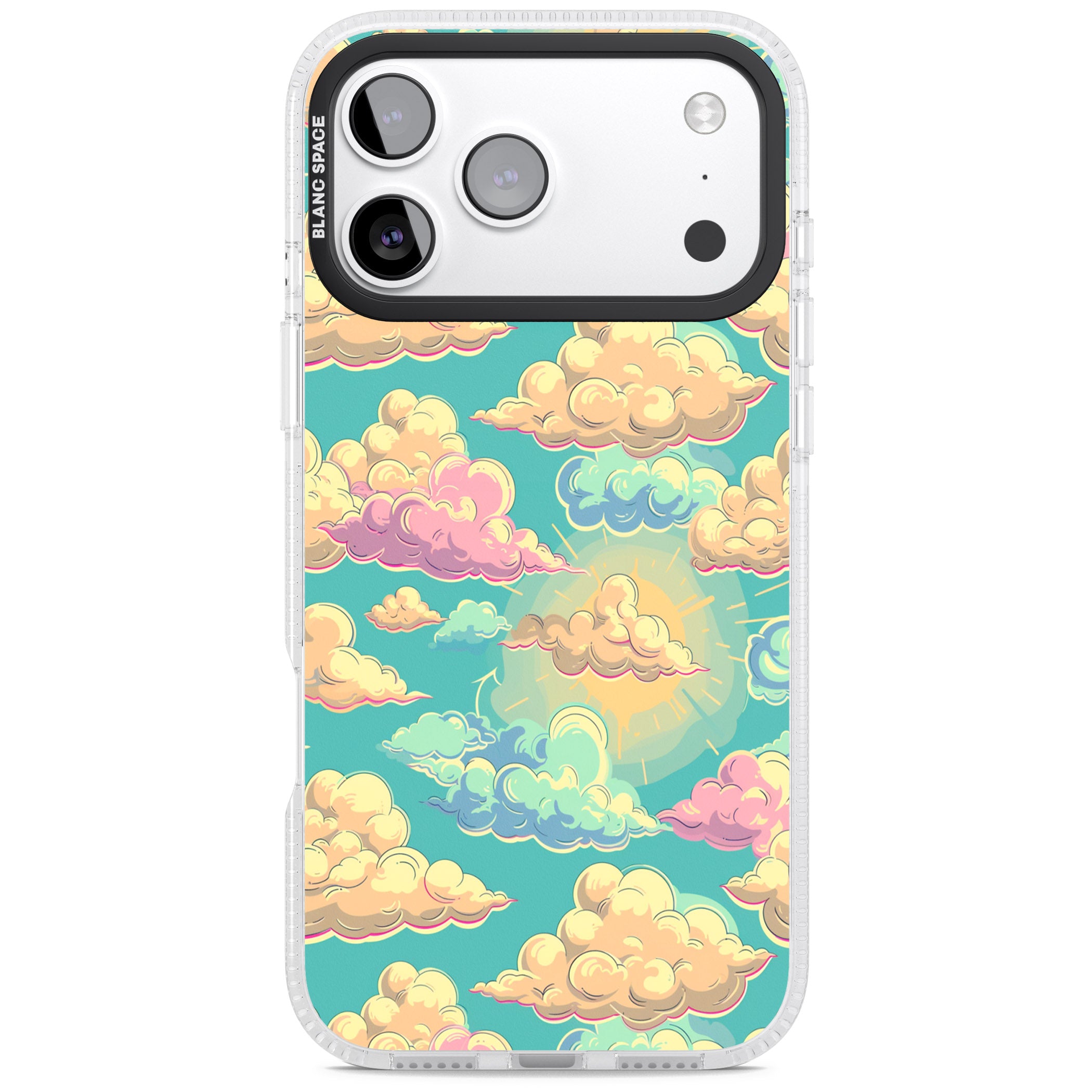 Pastel Clouds iPhone 17 Pro Max Impact Air Clear Phone Case