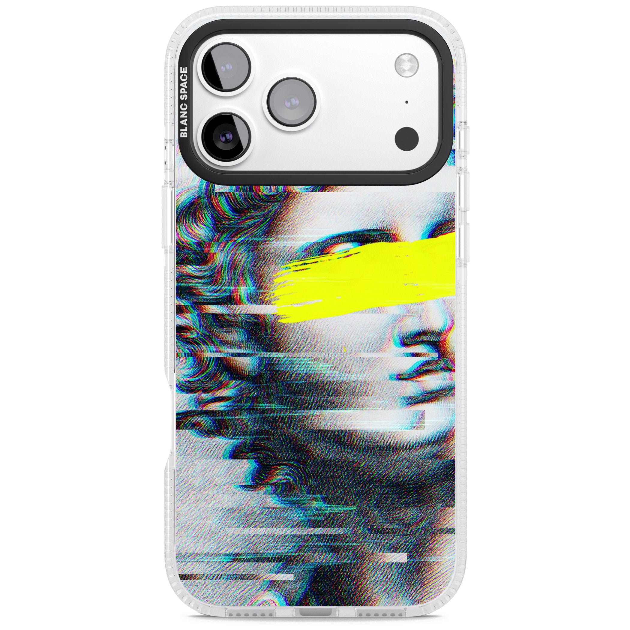 Glitched Fragment iPhone 17 Pro Impact Air Clear Phone Case