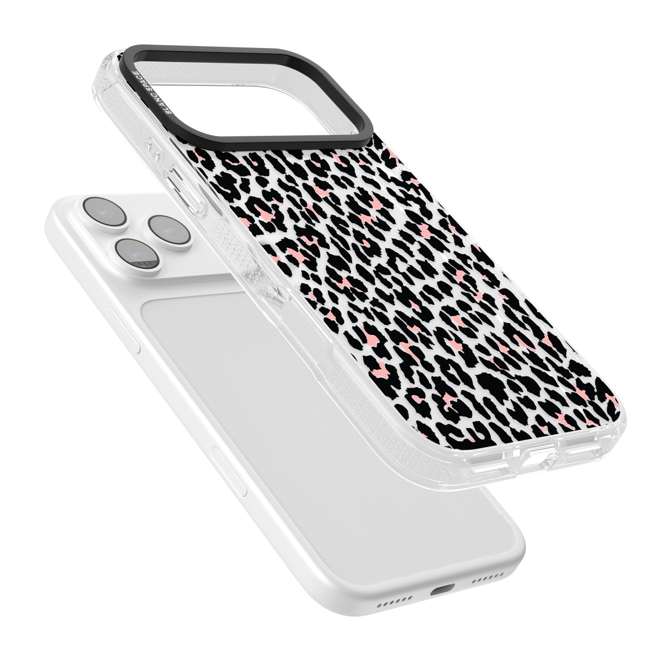 Pink Leopard Print iPhone 17 Pro Impact Air Clear Phone Case Colours