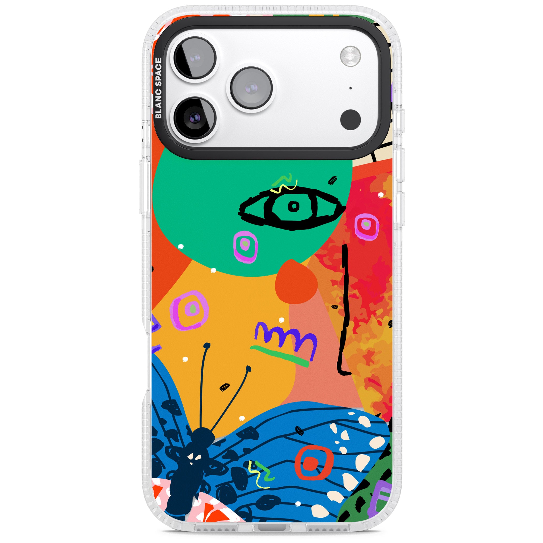 Abstract Butterfly iPhone 17 Pro Impact Air Clear Phone Case