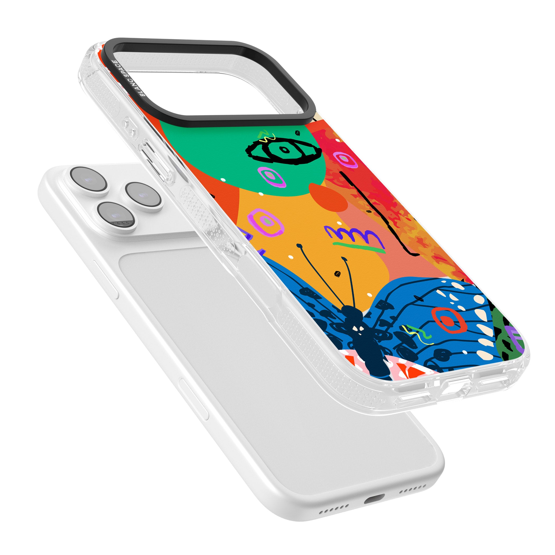 Abstract Butterfly iPhone 17 Pro Impact Air Clear Phone Case Colours