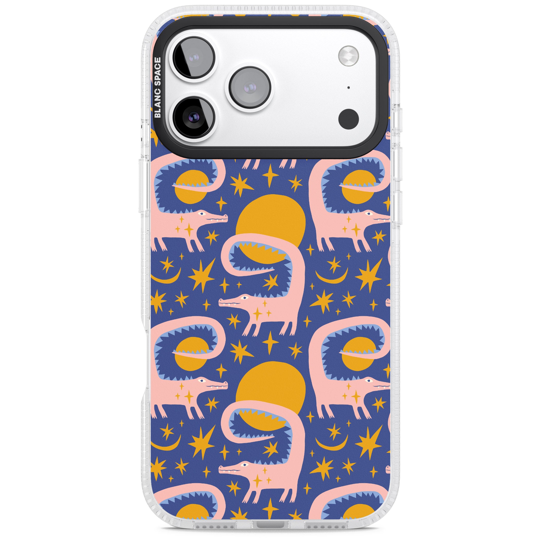 Sun Croc Pattern iPhone 17 Pro Impact Air Clear Phone Case