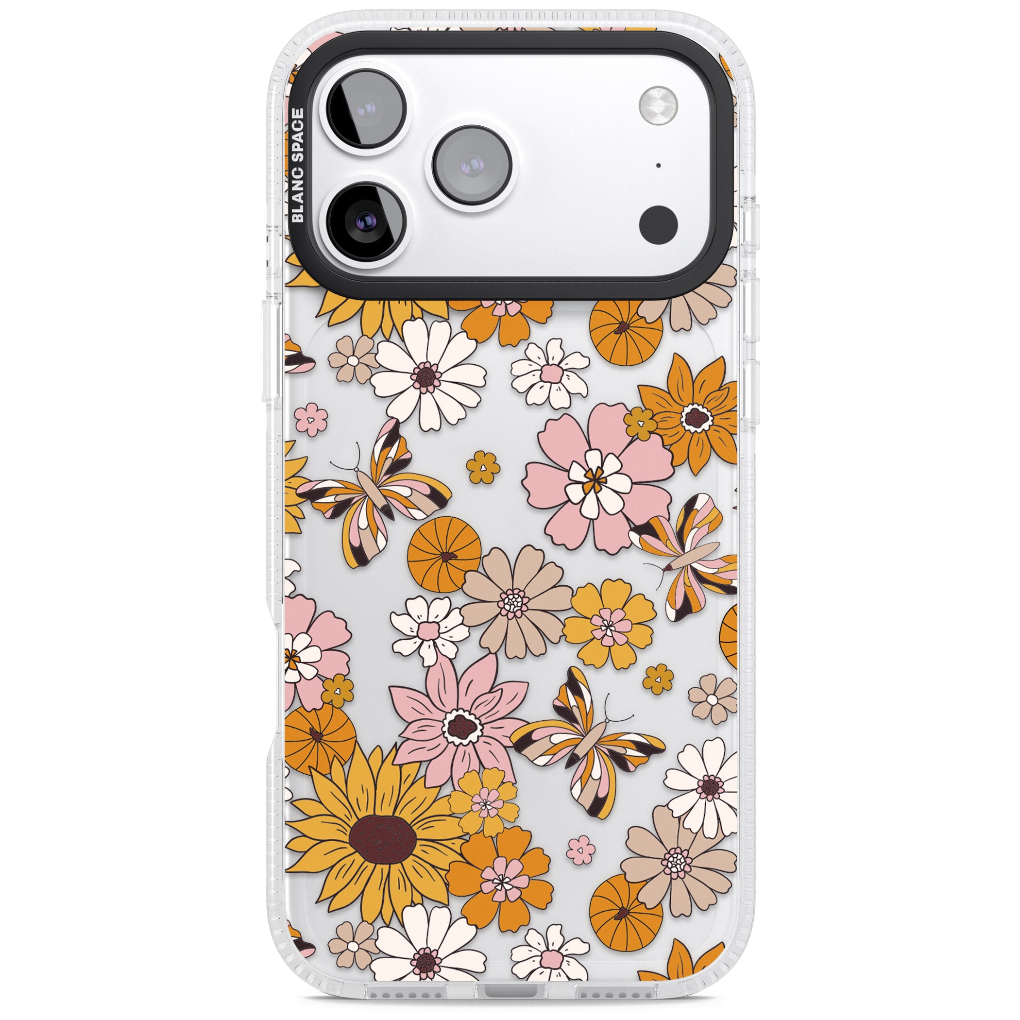 Butterfly Bloom Autumn Floral iPhone 17 Pro Impact Air Clear Phone Case