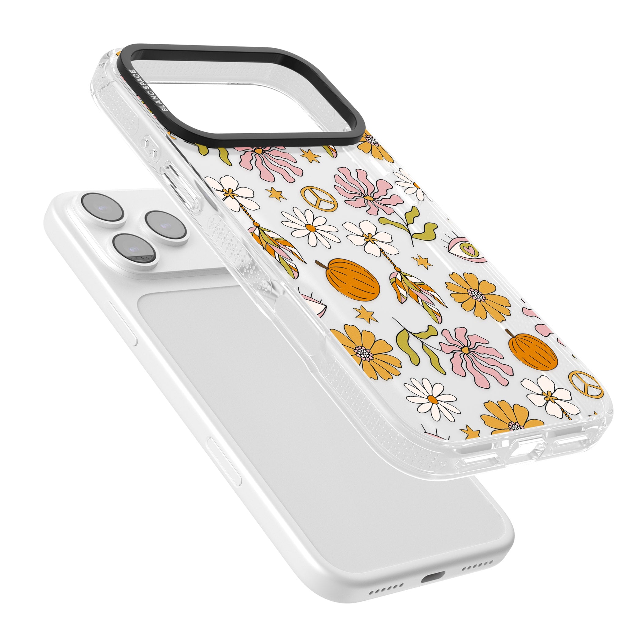 Retro Boho Fall Floral iPhone 17 Pro Max Impact Air Clear Phone Case Colours