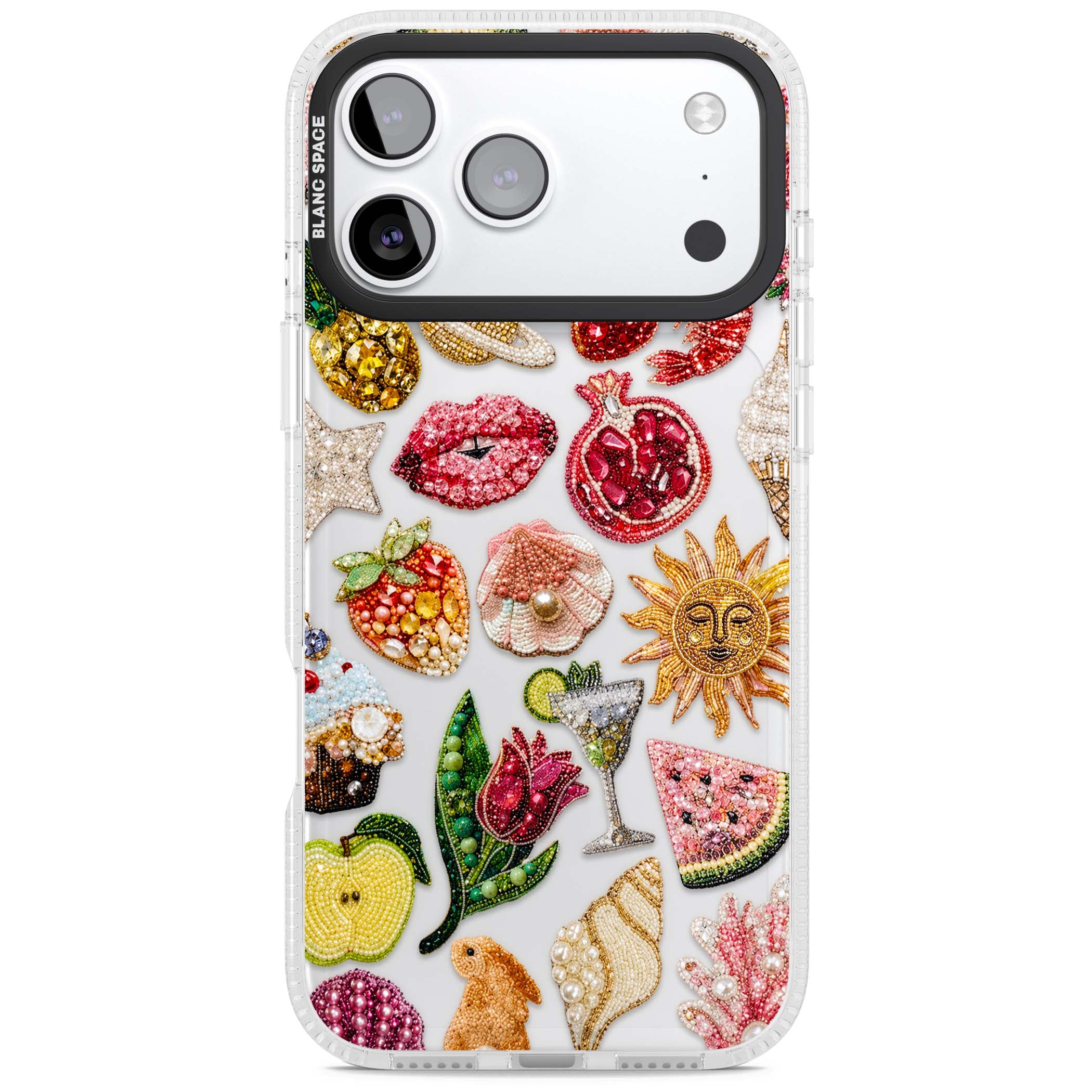 Beaded Riviera coquette iPhone case | Clear Case Impact Air case for iPhone 17 Pro, iPhone 17 Pro Max