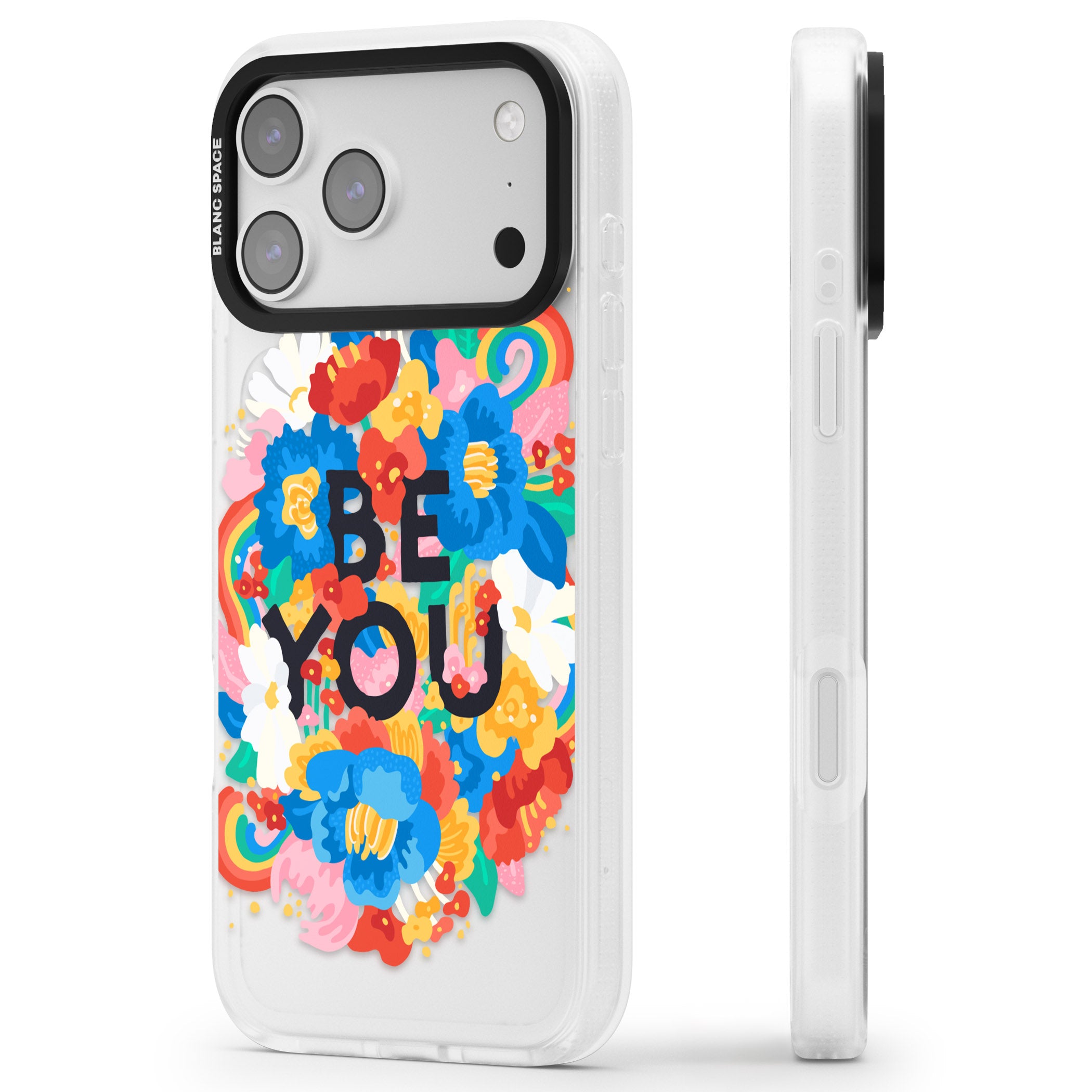 Be You iPhone 17 Pro Impact Air Clear Phone Case Side Profile