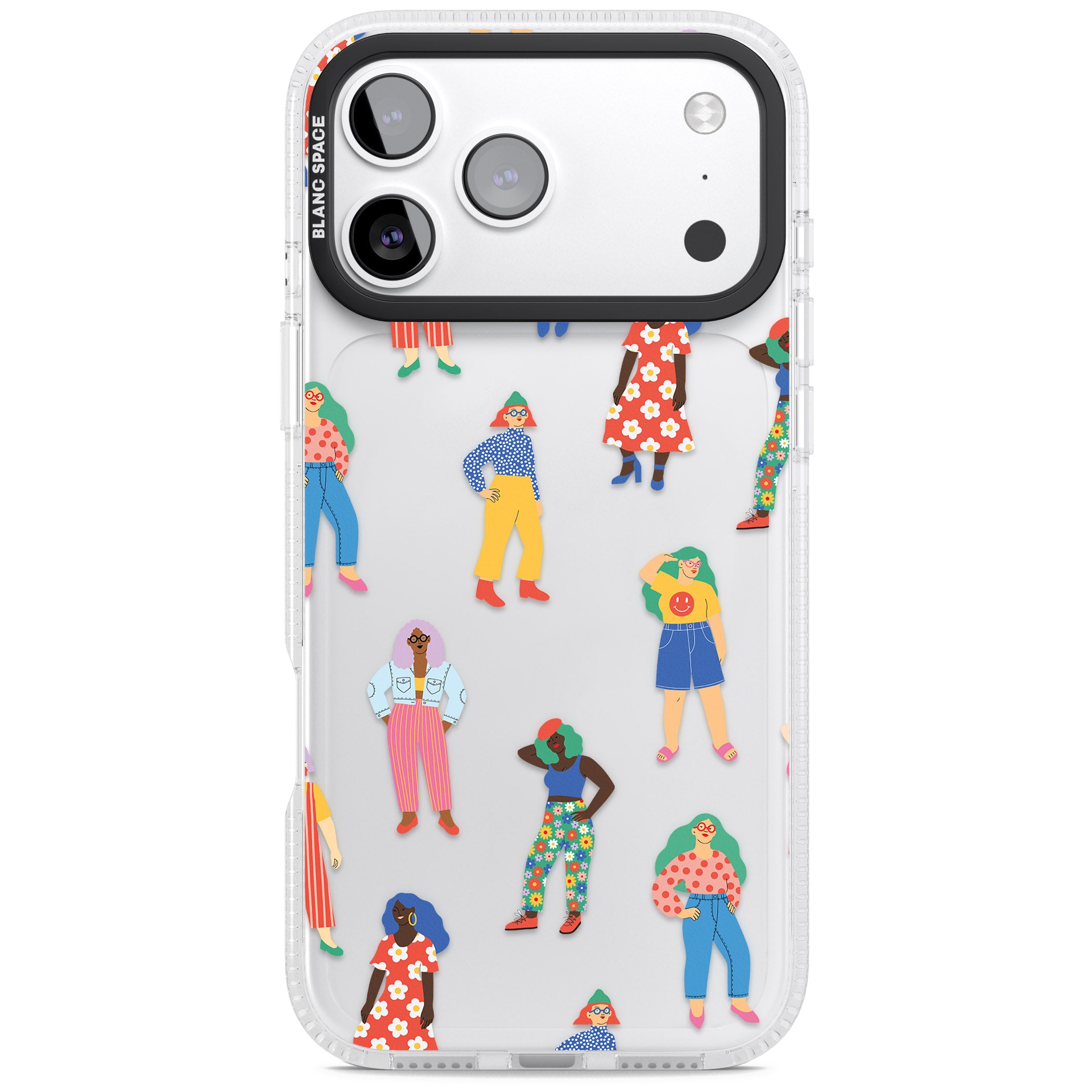 Girls Pattern iPhone 17 Pro Impact Air Clear Phone Case
