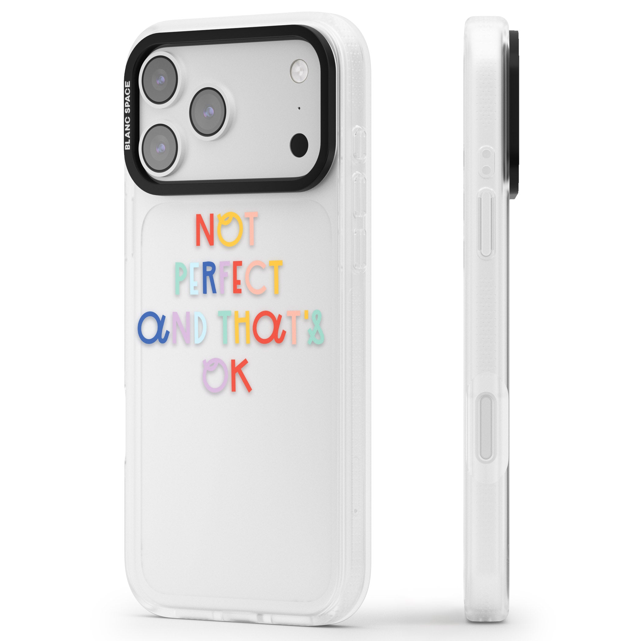 Not Perfect Clear iPhone 17 Pro Impact Air Clear Phone Case Side Profile