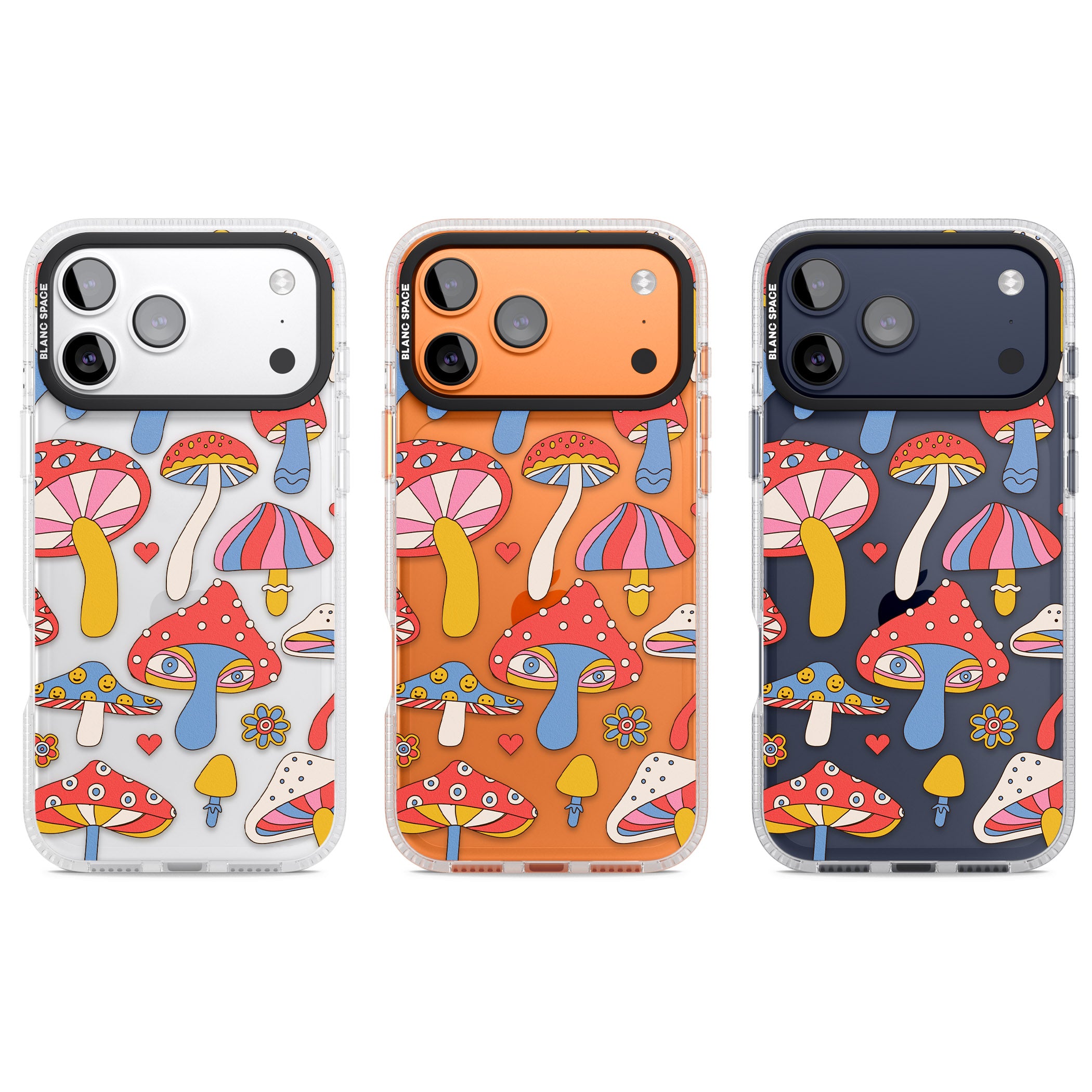 Vibrant Shrooms iPhone 17 Pro Impact Air Clear Phone Case APT Impact Protection