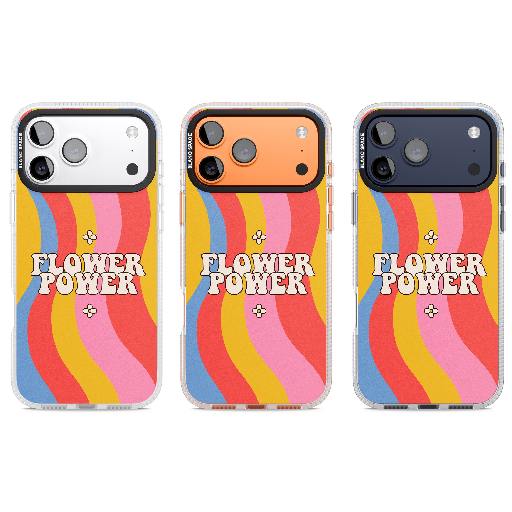 Melting Flower Power iPhone 17 Pro Impact Air Clear Phone Case APT Impact Protection