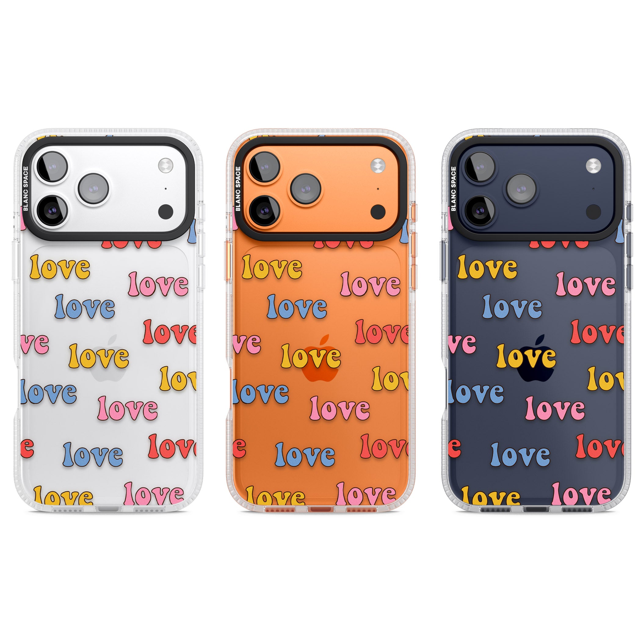 Love Pattern iPhone 17 Pro Impact Air Clear Phone Case APT Impact Protection