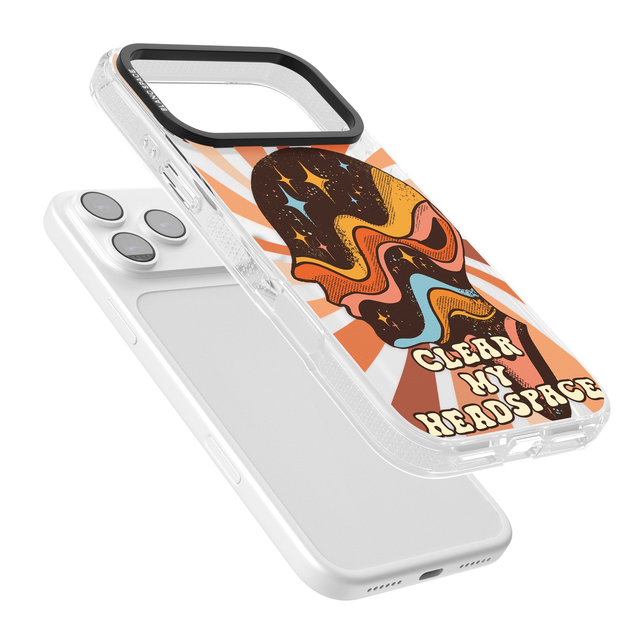 Clear My Headspace iPhone 17 Pro Impact Air Clear Phone Case Colours