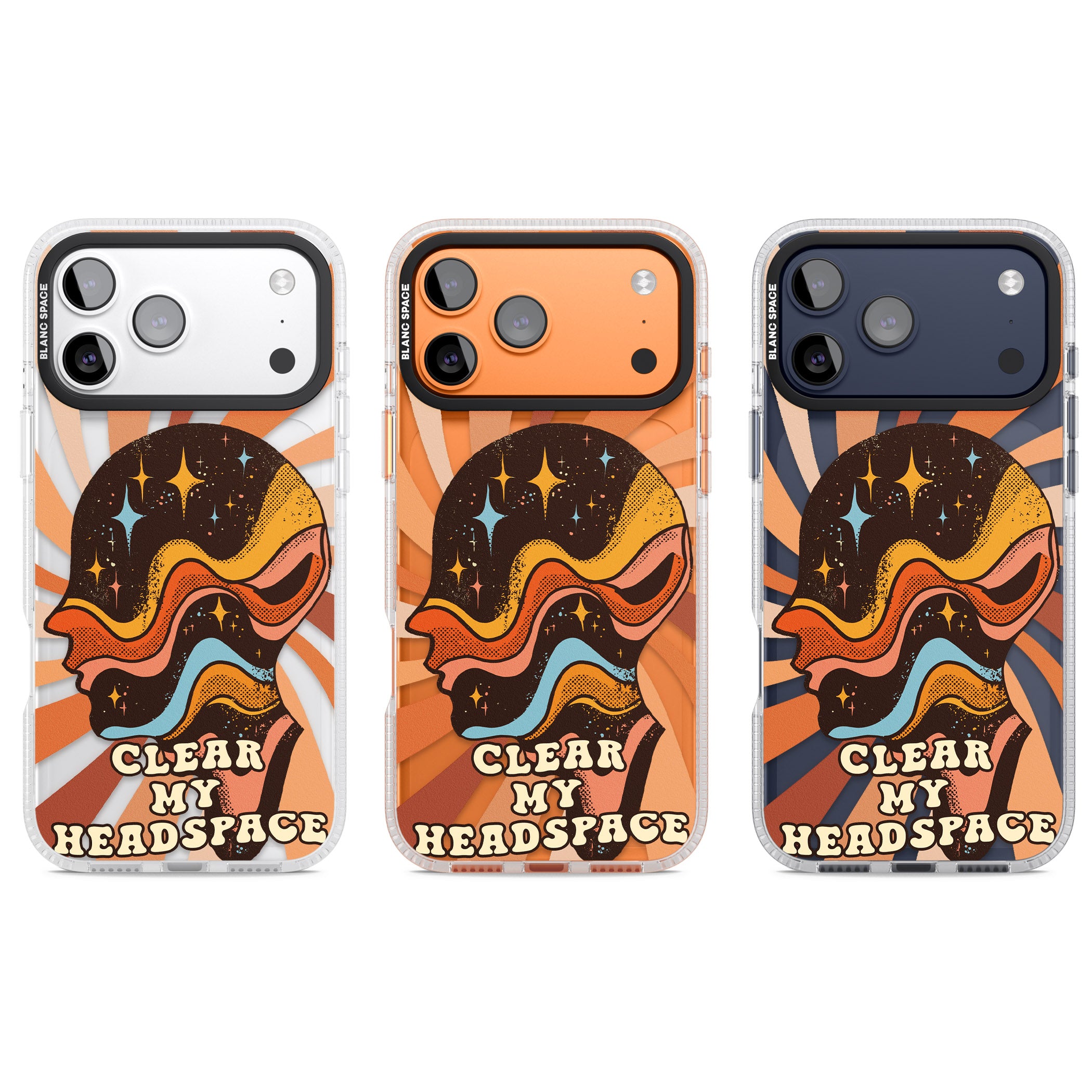 Clear My Headspace iPhone 17 Pro Impact Air Clear Phone Case APT Impact Protection