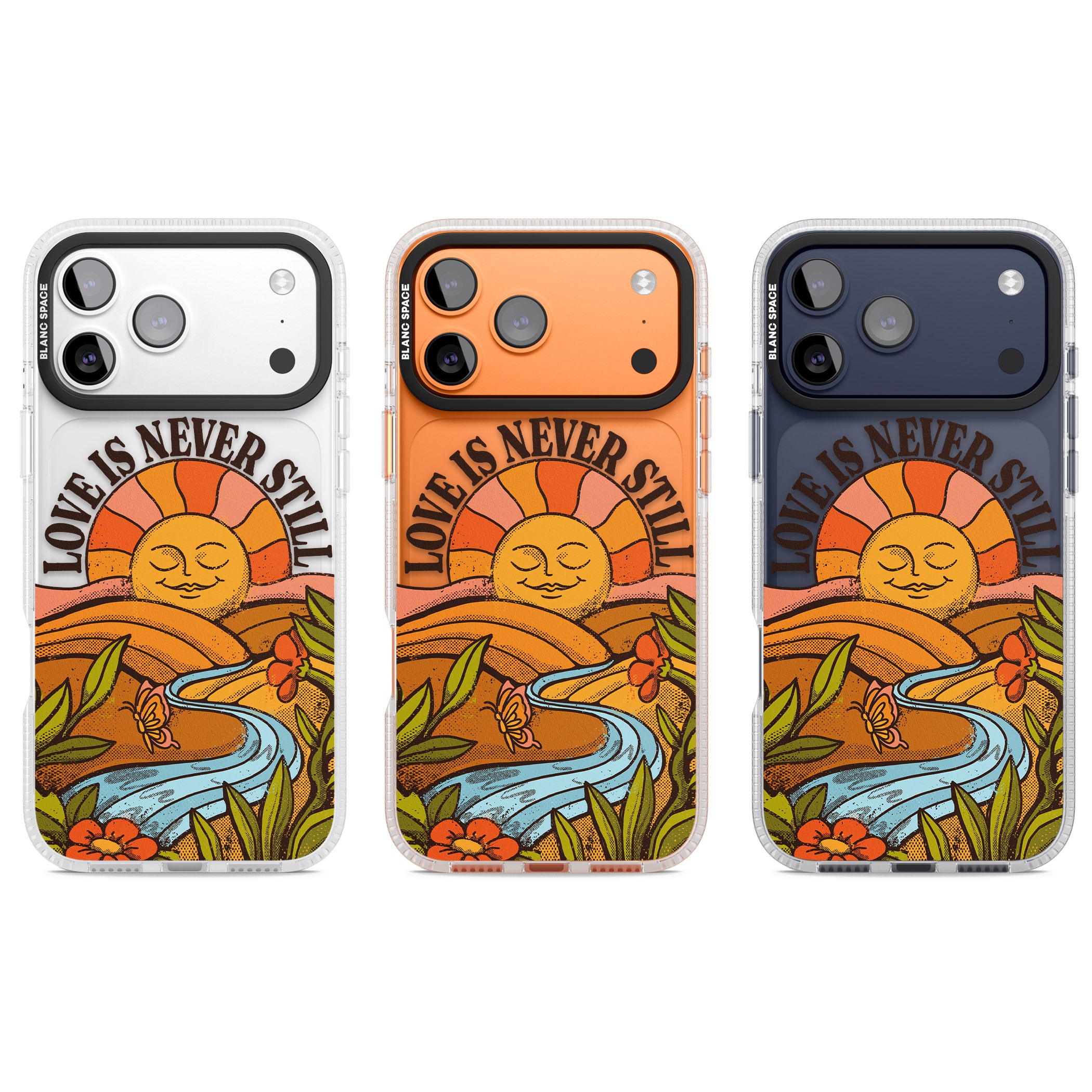 Love Is Never Still iPhone 17 Pro Impact Air Clear Phone Case APT Impact Protection