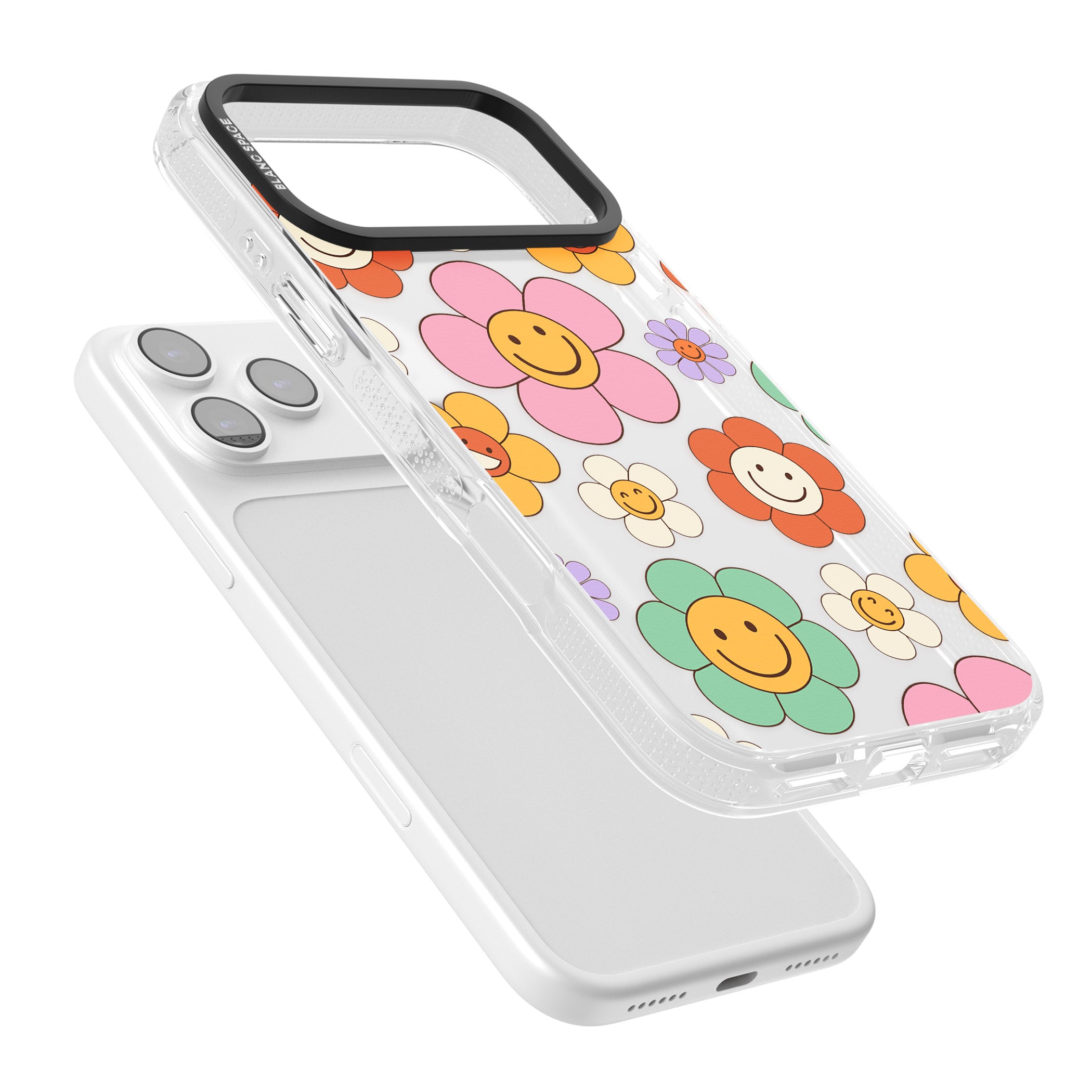 Happy Blossoms iPhone 17 Pro Impact Air Clear Phone Case Colours