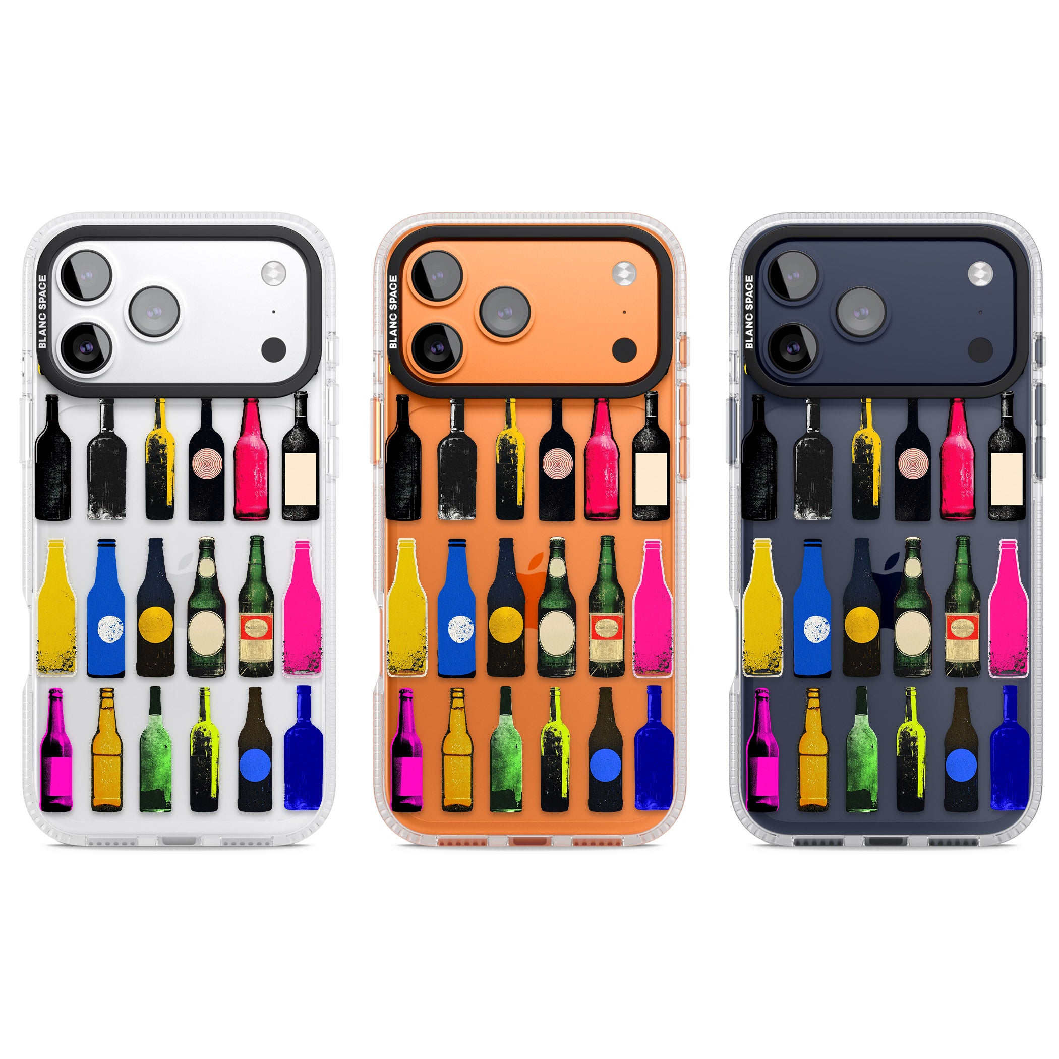 Glass Bottles iPhone 17 Pro Impact Air Clear Phone Case APT Impact Protection