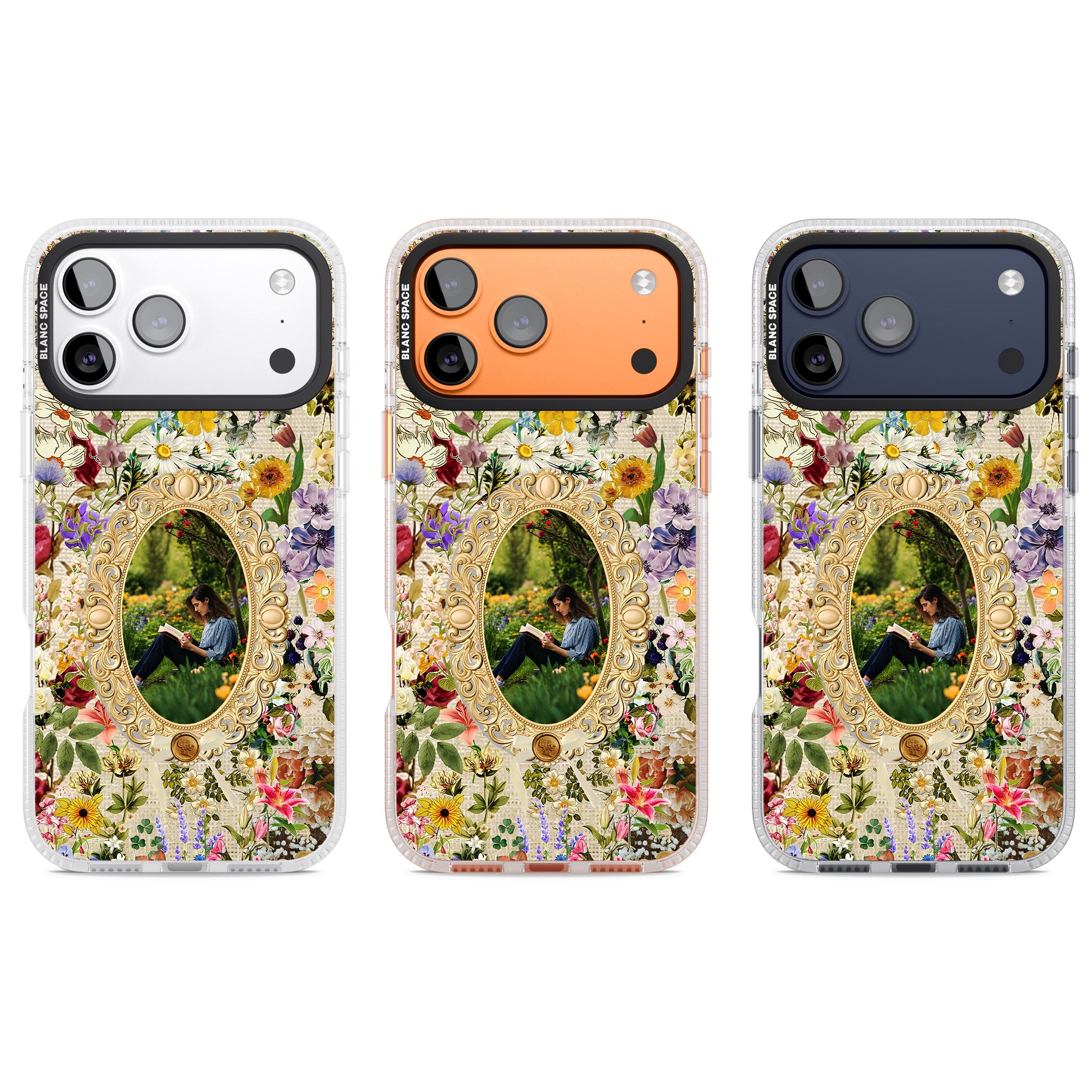Personalised Vintage Wildflower Frame iPhone 17 Pro Impact Air Clear Phone Case APT Impact Protection