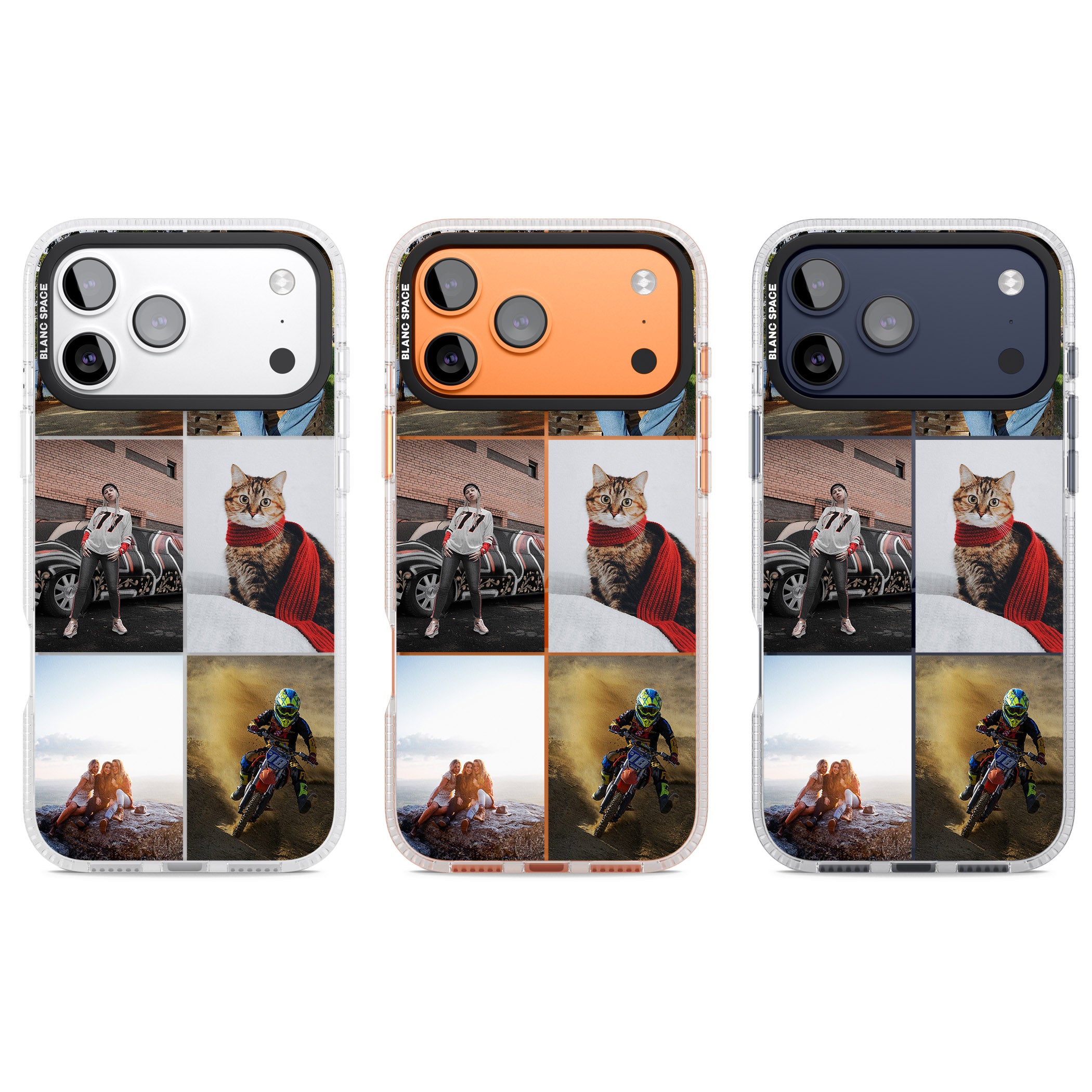 Personalised 6 Photo Grid iPhone 17 Pro Impact Air Clear Phone Case APT Impact Protection