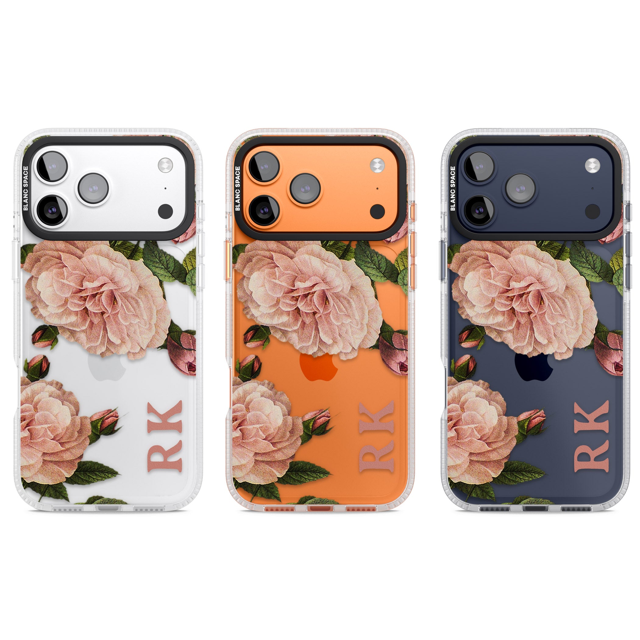 Personalised Vintage Floral iPhone 17 Pro Impact Air Clear Phone Case APT Impact Protection