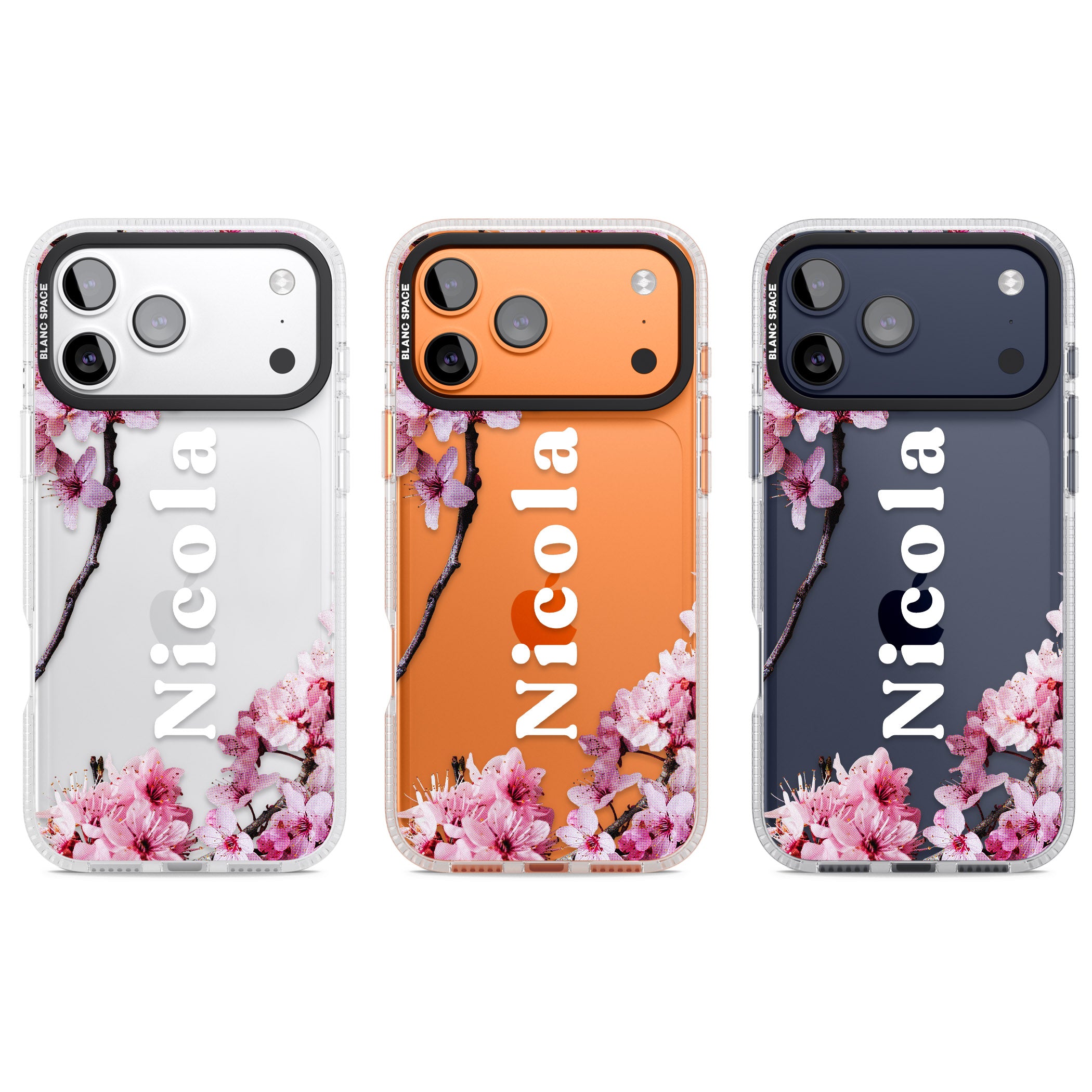 Personalised Cherry Blossom Elegance Classic iPhone 17 Pro Impact Air Clear Phone Case APT Impact Protection