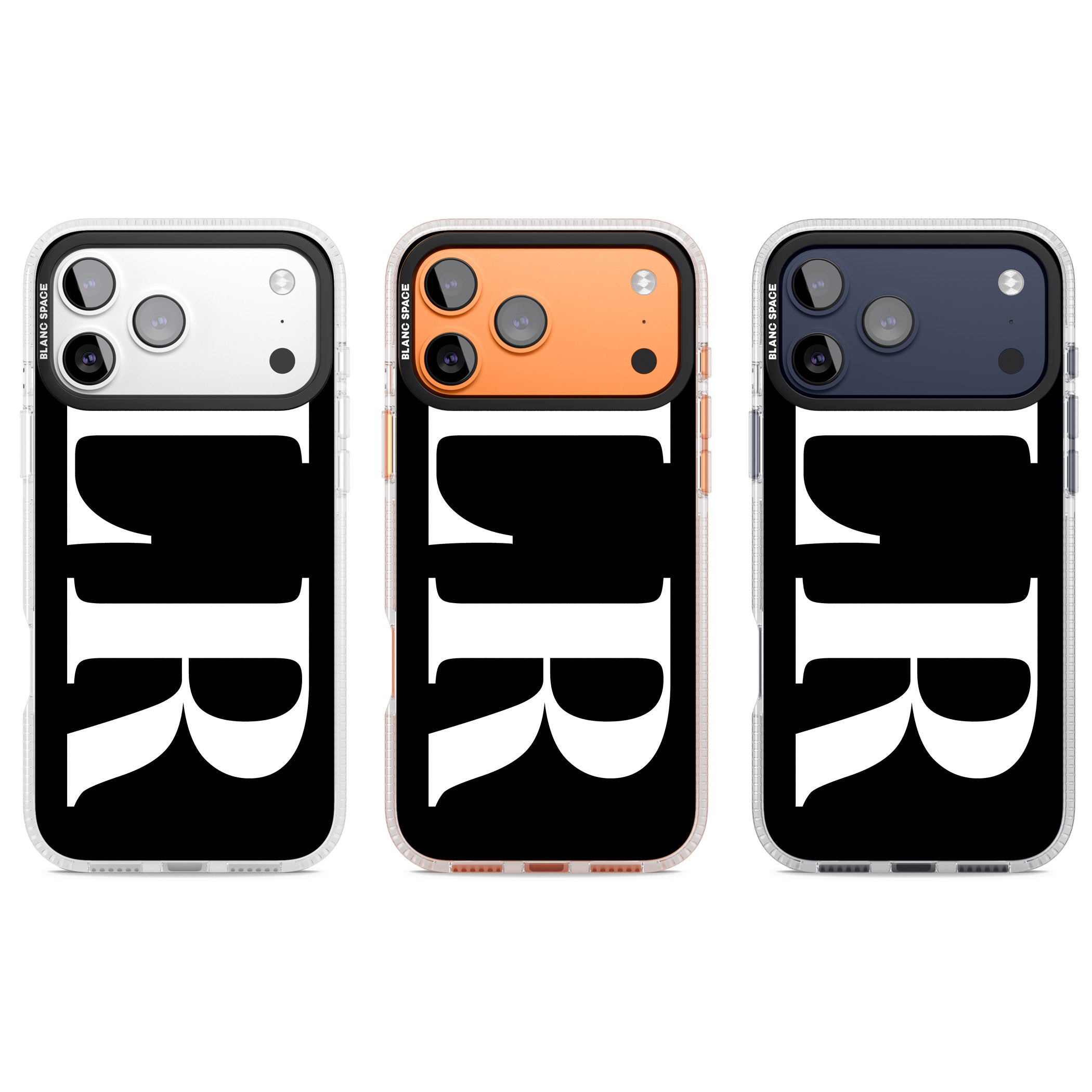Personalised White & Black Letters iPhone 17 Pro Impact Air Clear Phone Case APT Impact Protection