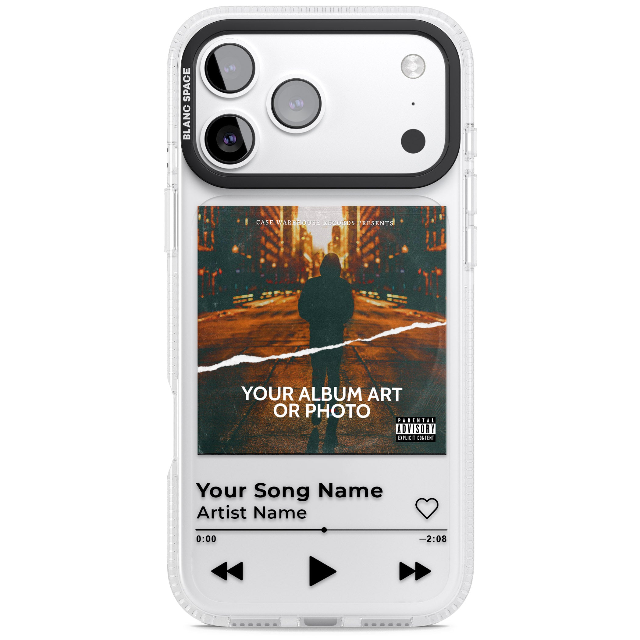 Personalised Album Art iPhone 17 Pro Max Impact Air Clear Phone Case