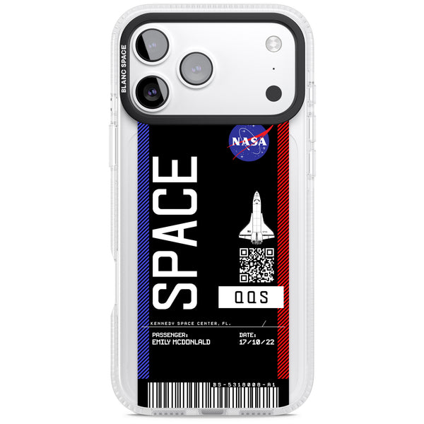 Personalised Nasa Boarding Pass (Dark)