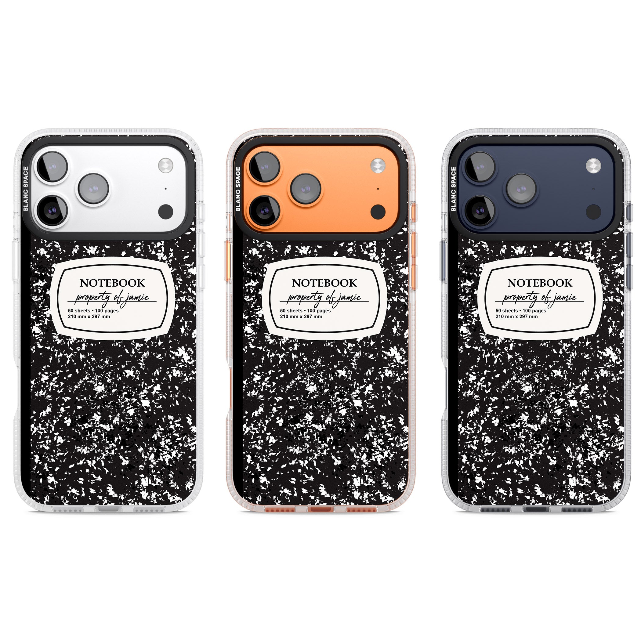 Personalised Classic Composition iPhone 17 Pro Impact Air Clear Phone Case APT Impact Protection