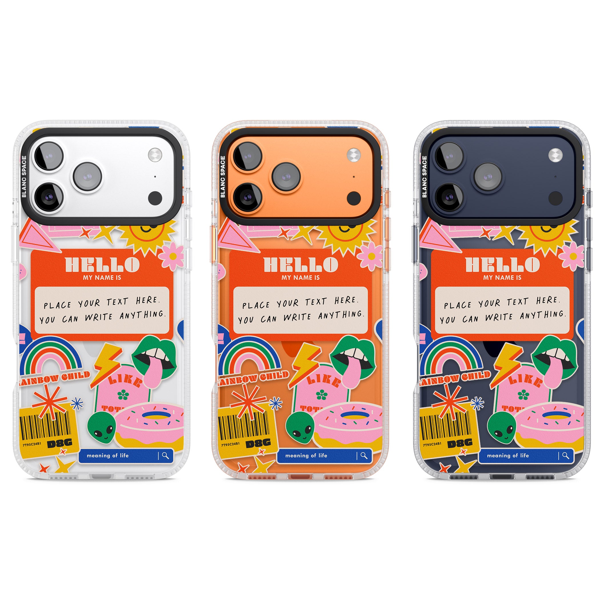 Personalised Retro Vibes Sticker iPhone 17 Pro Impact Air Clear Phone Case APT Impact Protection