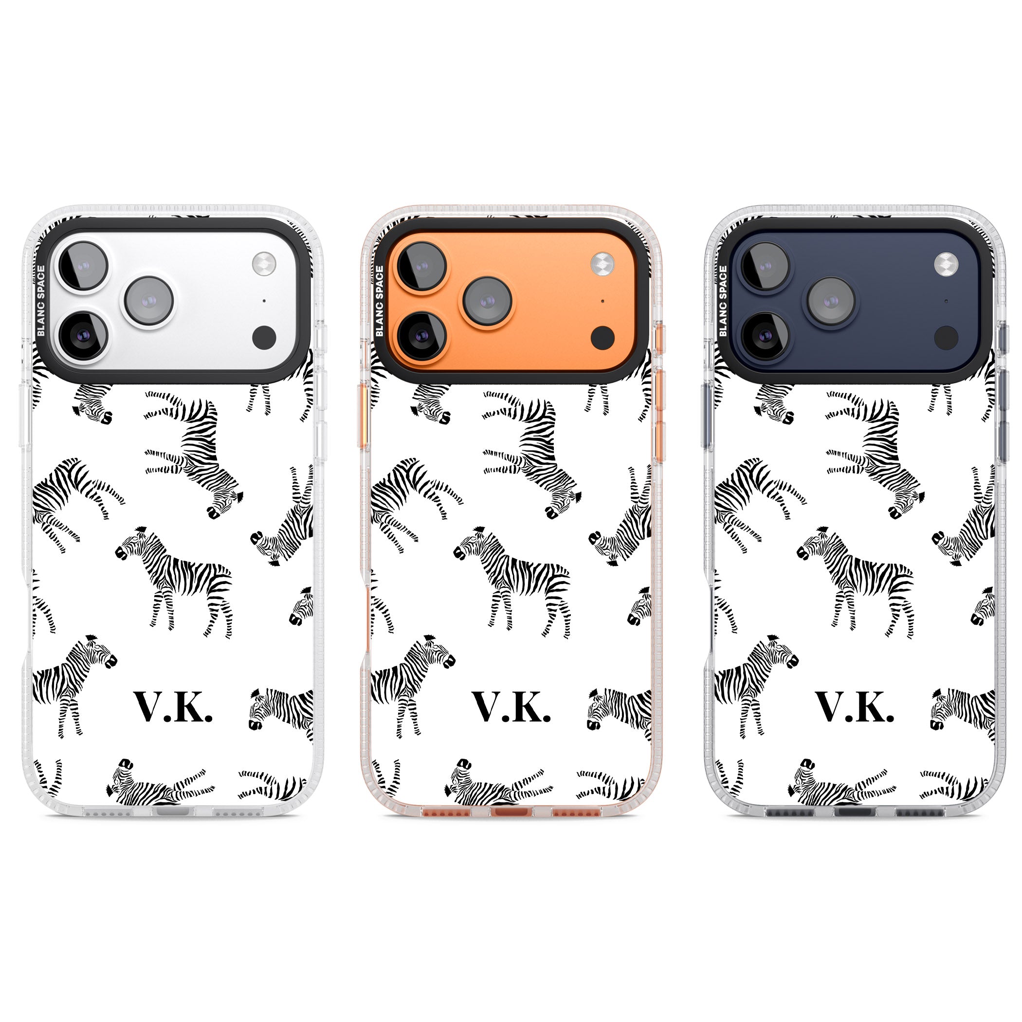 Personalised Zebra Pattern iPhone 17 Pro Impact Air Clear Phone Case APT Impact Protection