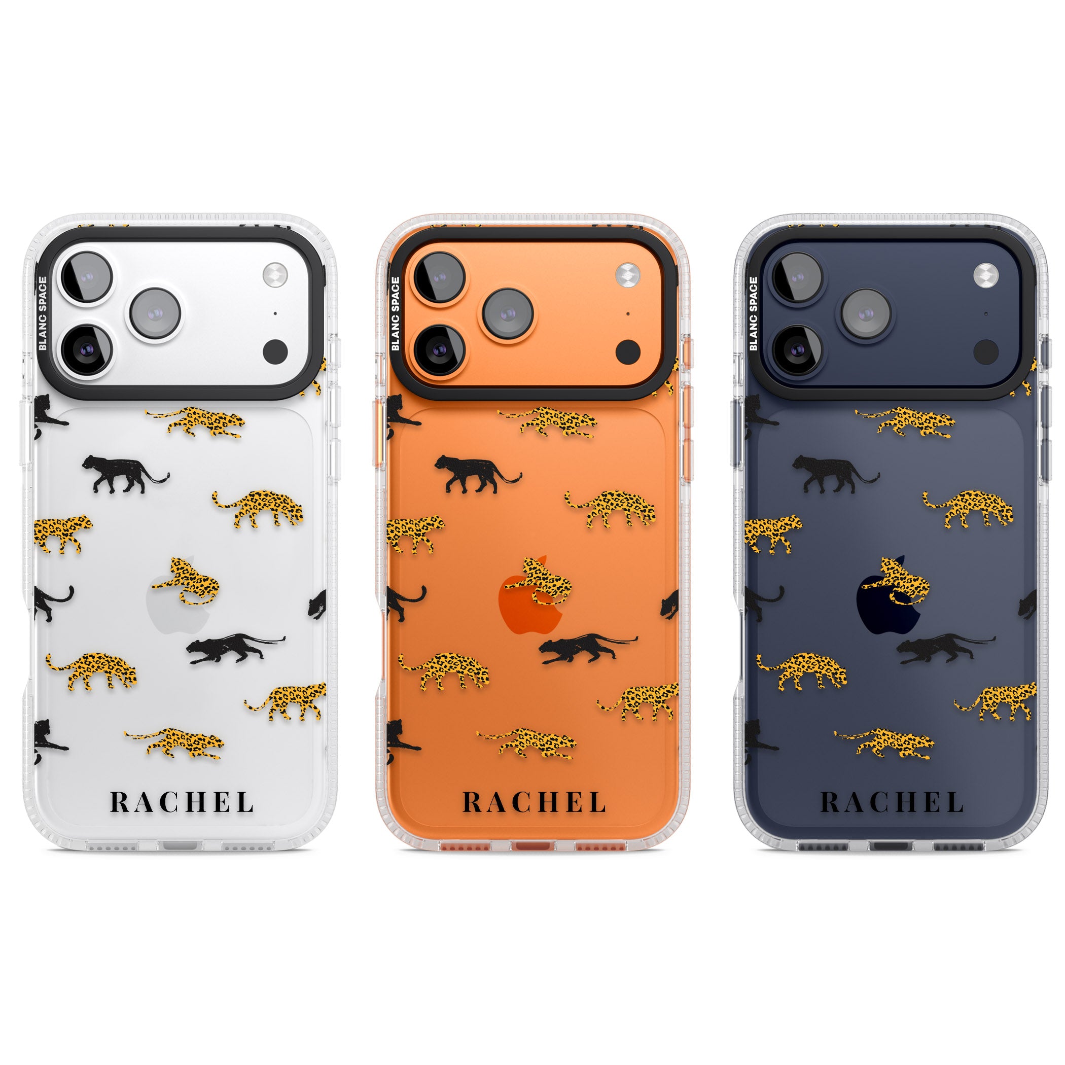 Personalised Jaguar Pattern iPhone 17 Pro Impact Air Clear Phone Case APT Impact Protection