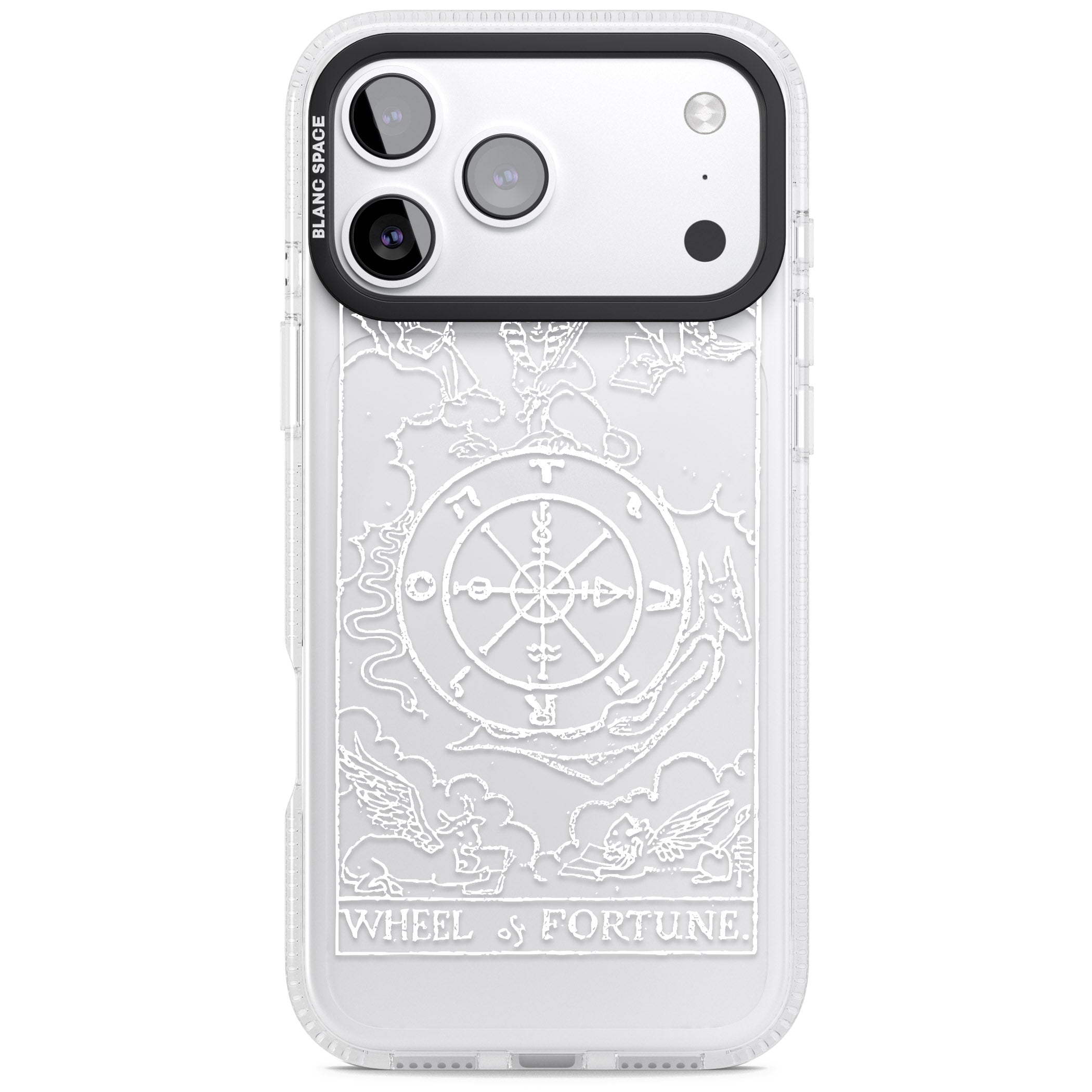 Personalised Wheel Of Fortune Tarot Card (White) iPhone 17 Pro Impact Air Clear Phone Case