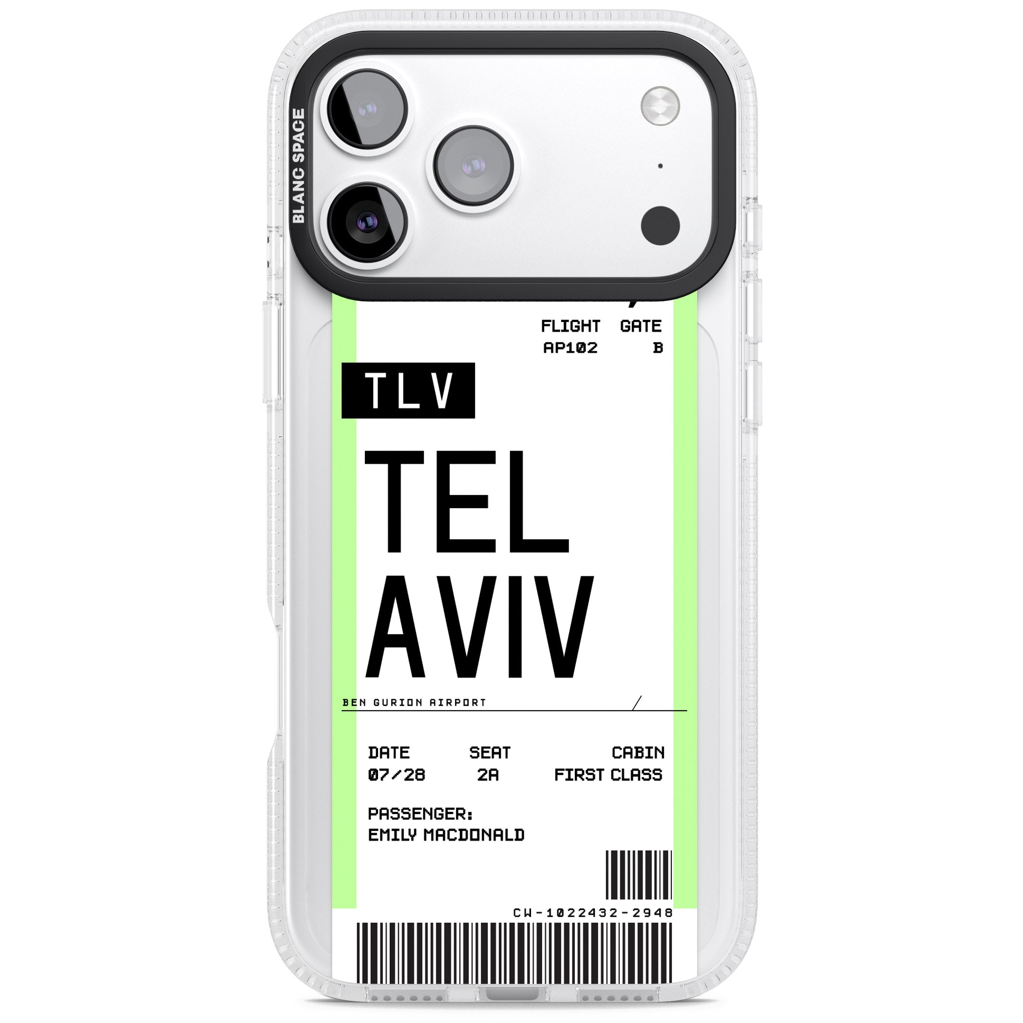 Personalised Tel Aviv Boarding Pass