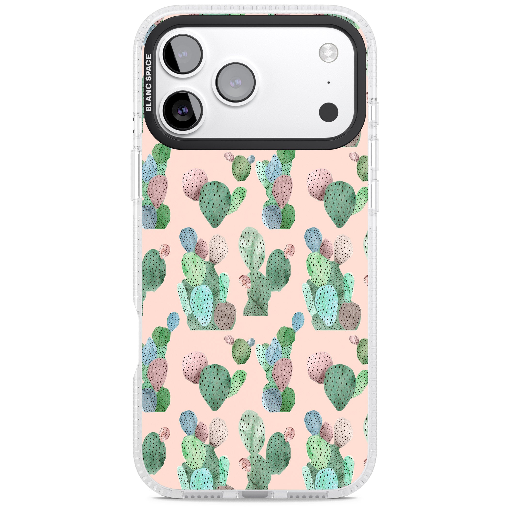 Pink Cactus iPhone 17 Pro Max Impact Air Clear Phone Case