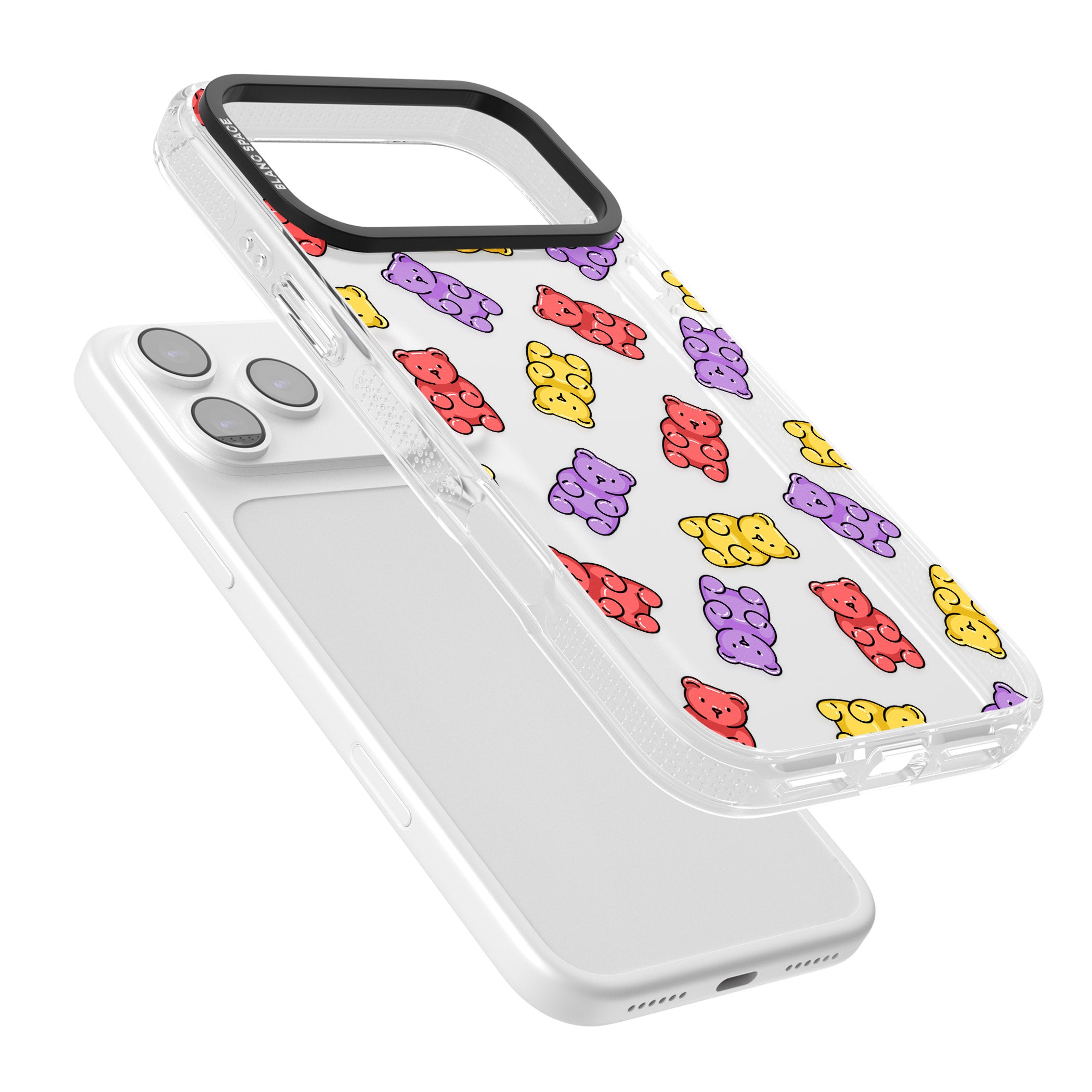 Gummy Bear Pattern iPhone 17 Pro Impact Air Clear Phone Case Colours