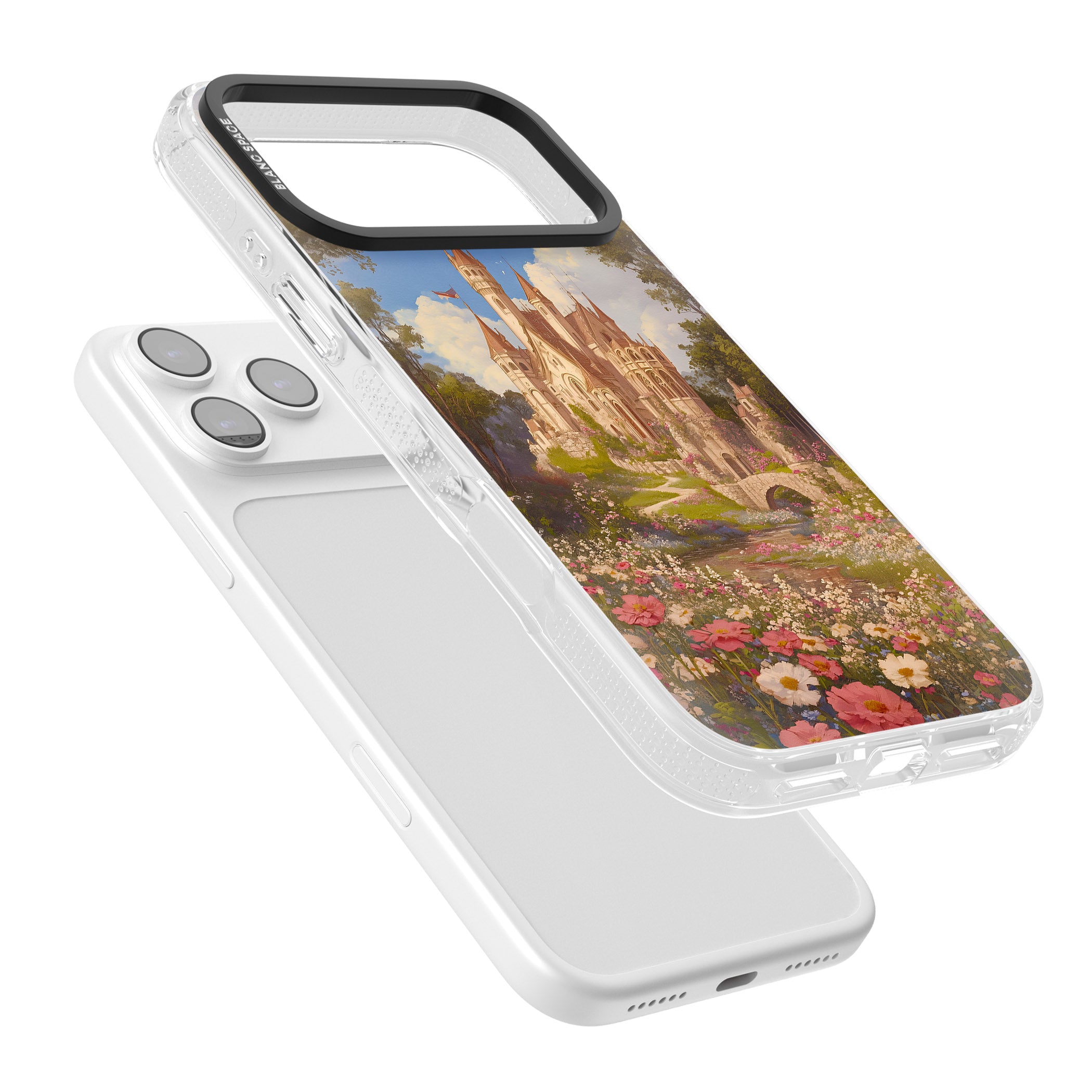 Castle Flower Fields iPhone 17 Pro Impact Air Clear Phone Case Colours