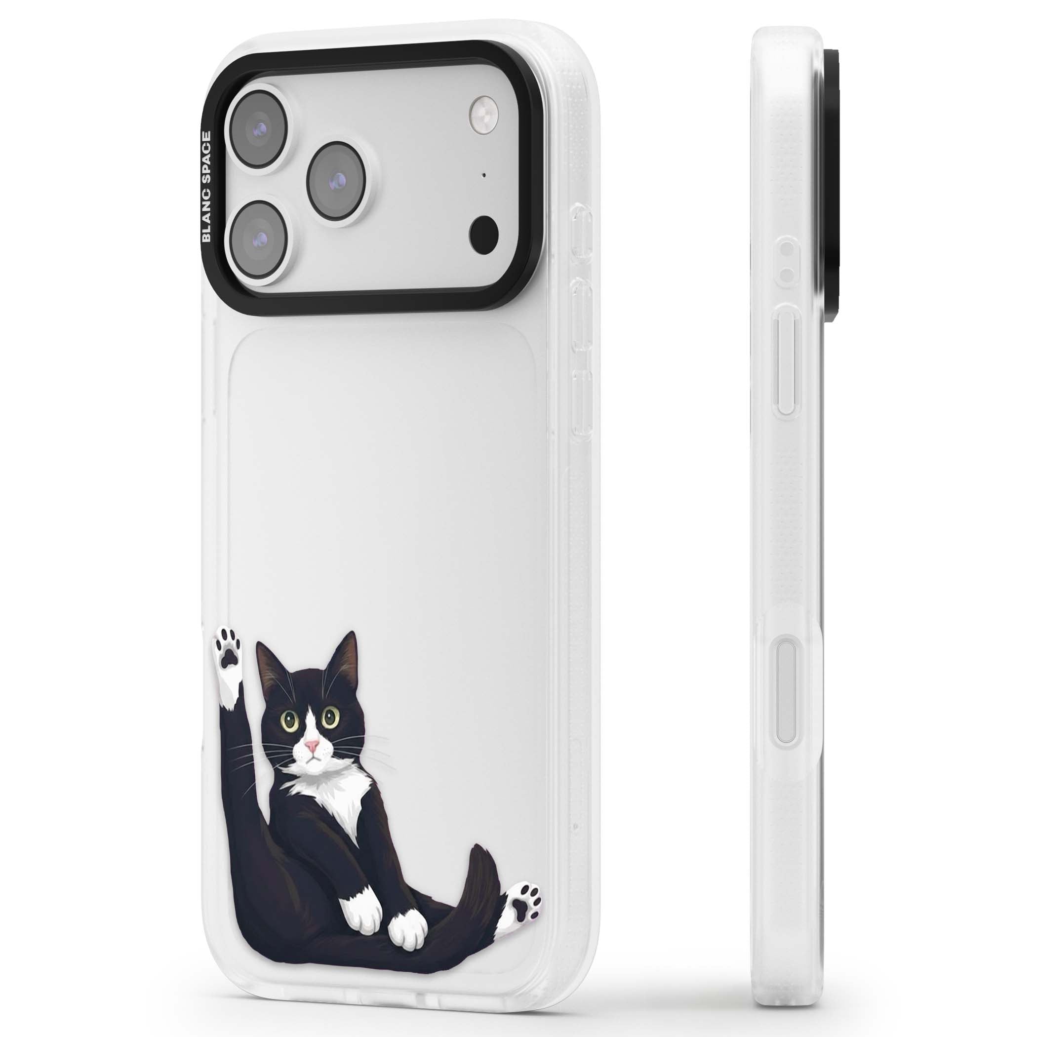 Mid-Groom Cat animals iPhone case | Clear Case Impact Air case for iPhone 17 Pro, iPhone 17 Pro Max