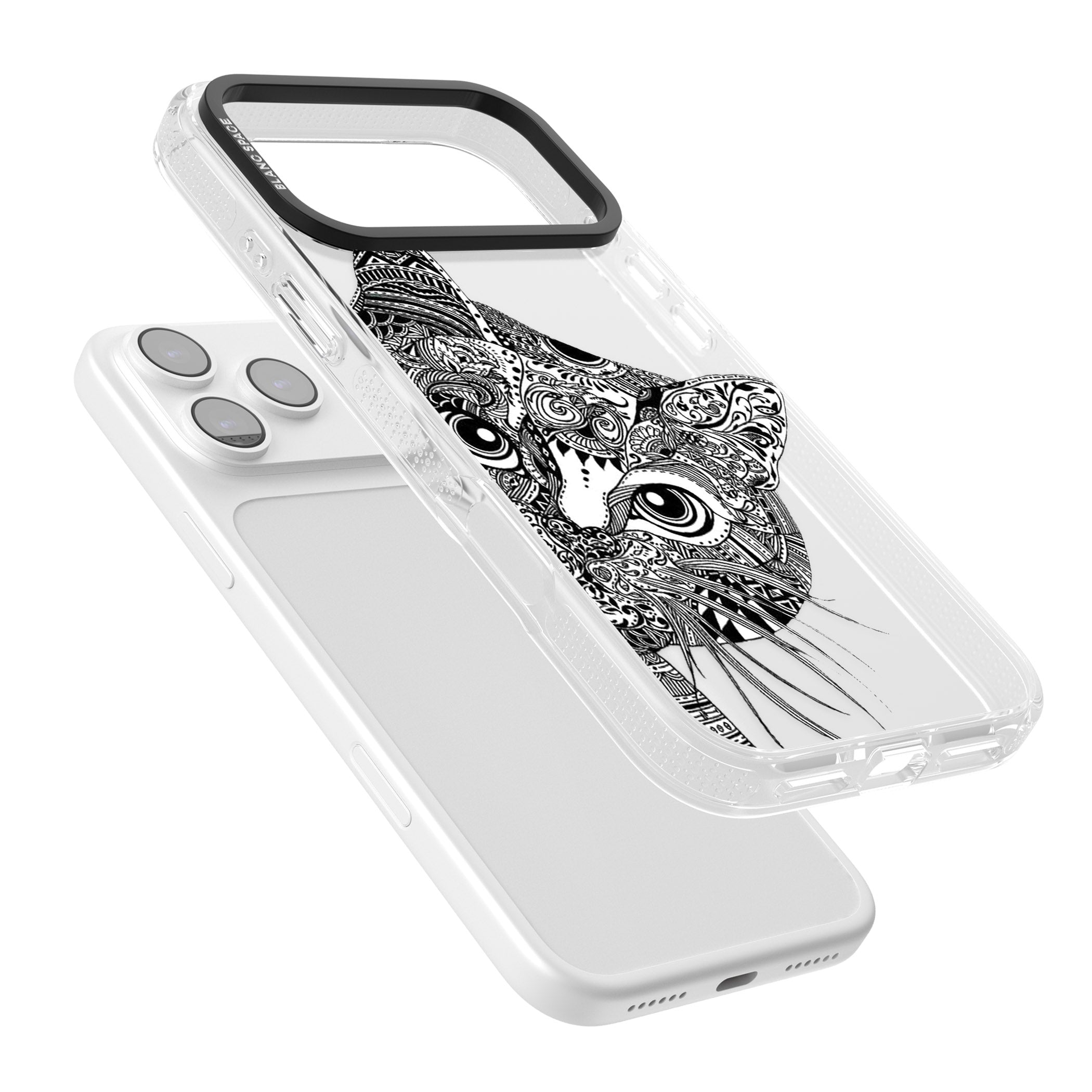 Henna Cat iPhone 17 Pro Impact Air Clear Phone Case Colours
