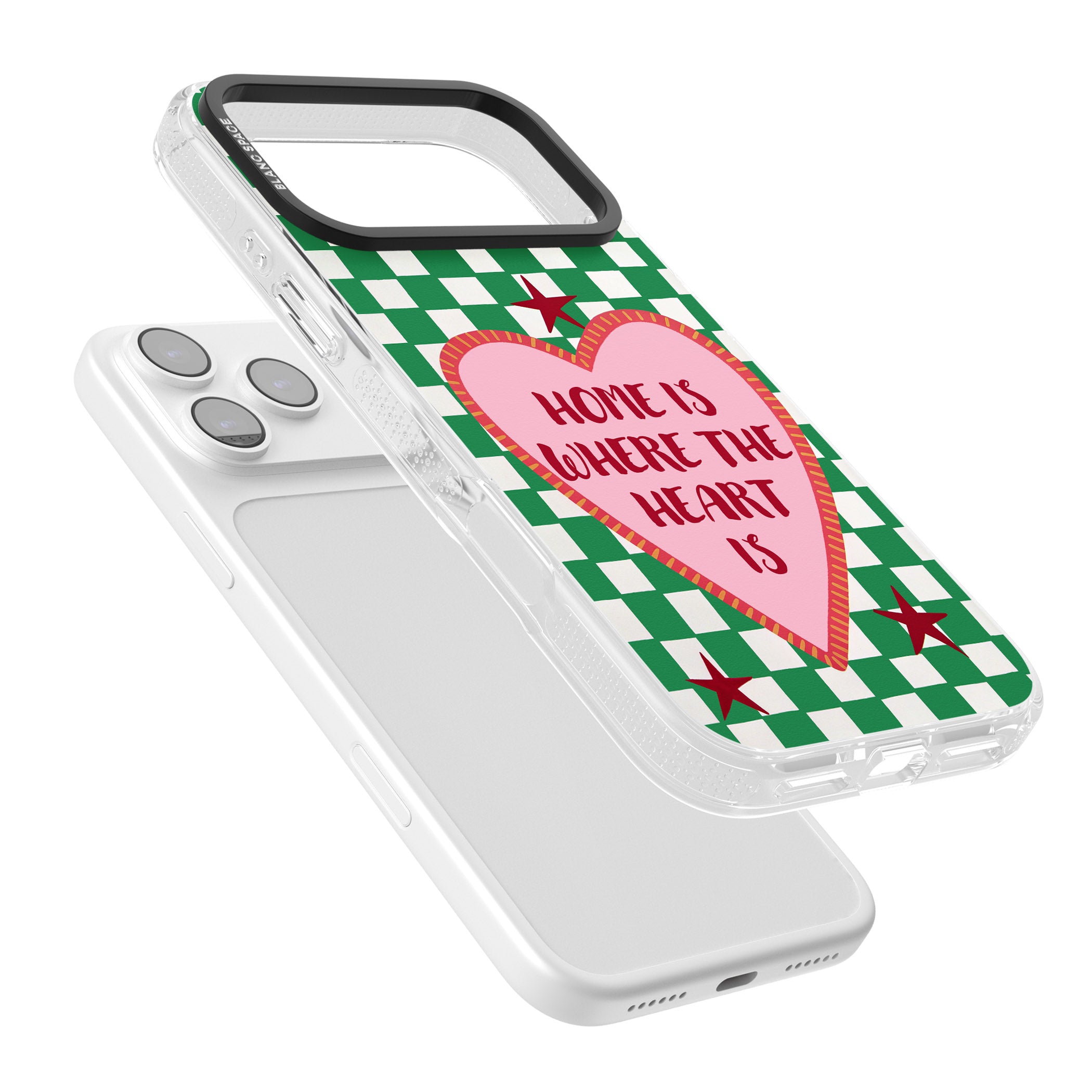 Home Is Where The Heart Is iPhone 17 Pro Impact Air Clear Phone Case Colours