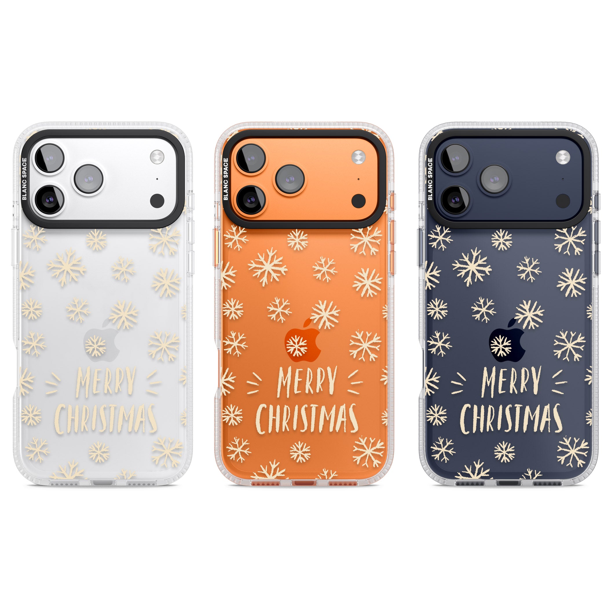 Christmas Snowflake Pattern iPhone 17 Pro Impact Air Clear Phone Case APT Impact Protection