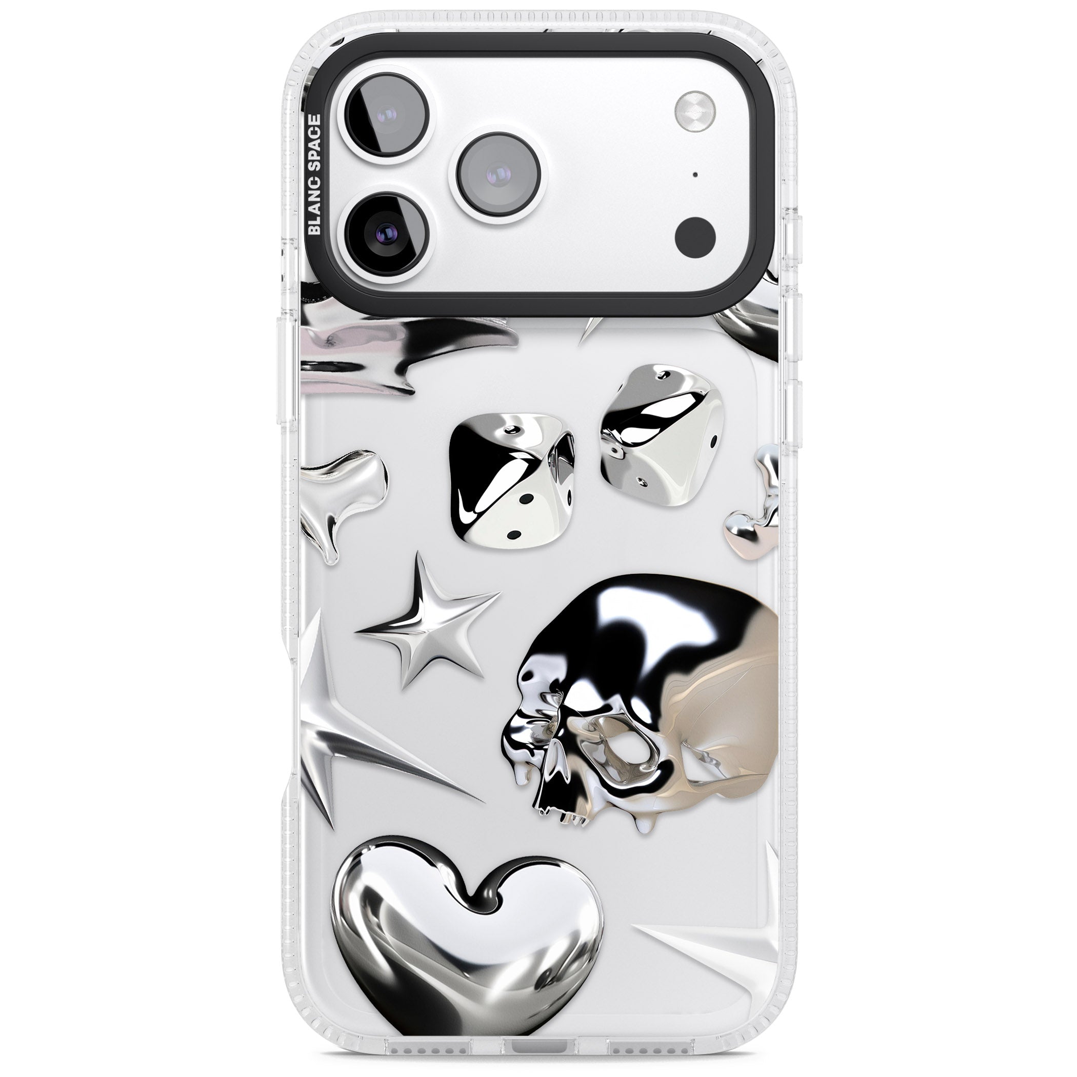 Chromed iPhone 17 Pro Impact Air Clear Phone Case